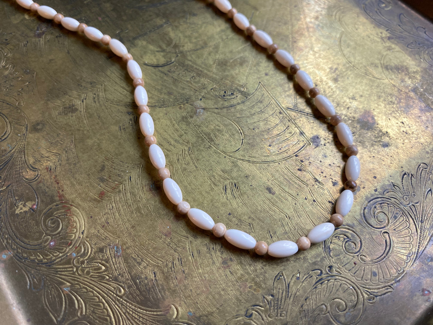 Dainty Mammoth Ivory Oval Necklace