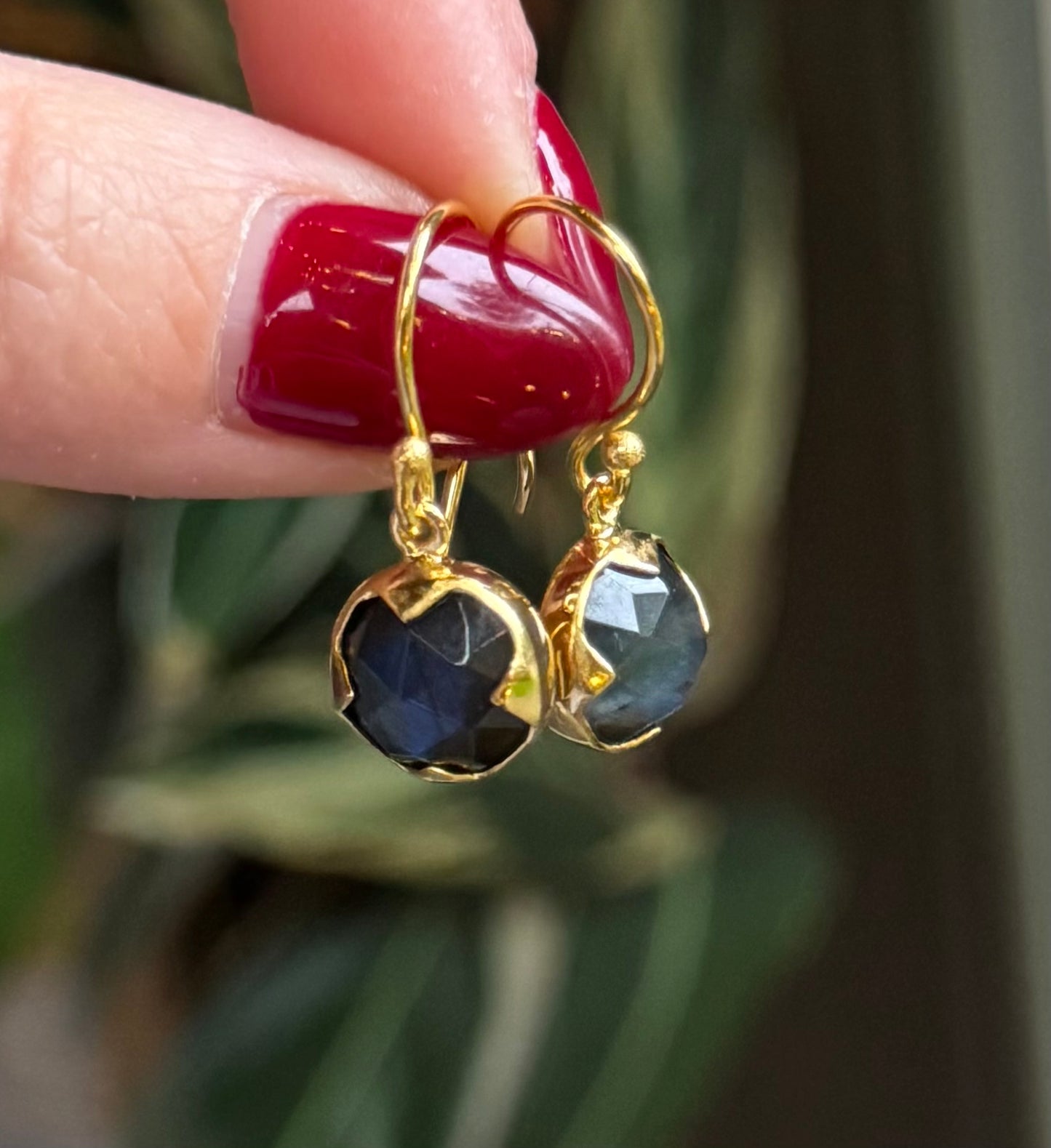 18kt Gold Vermeil Prehnite Earrings