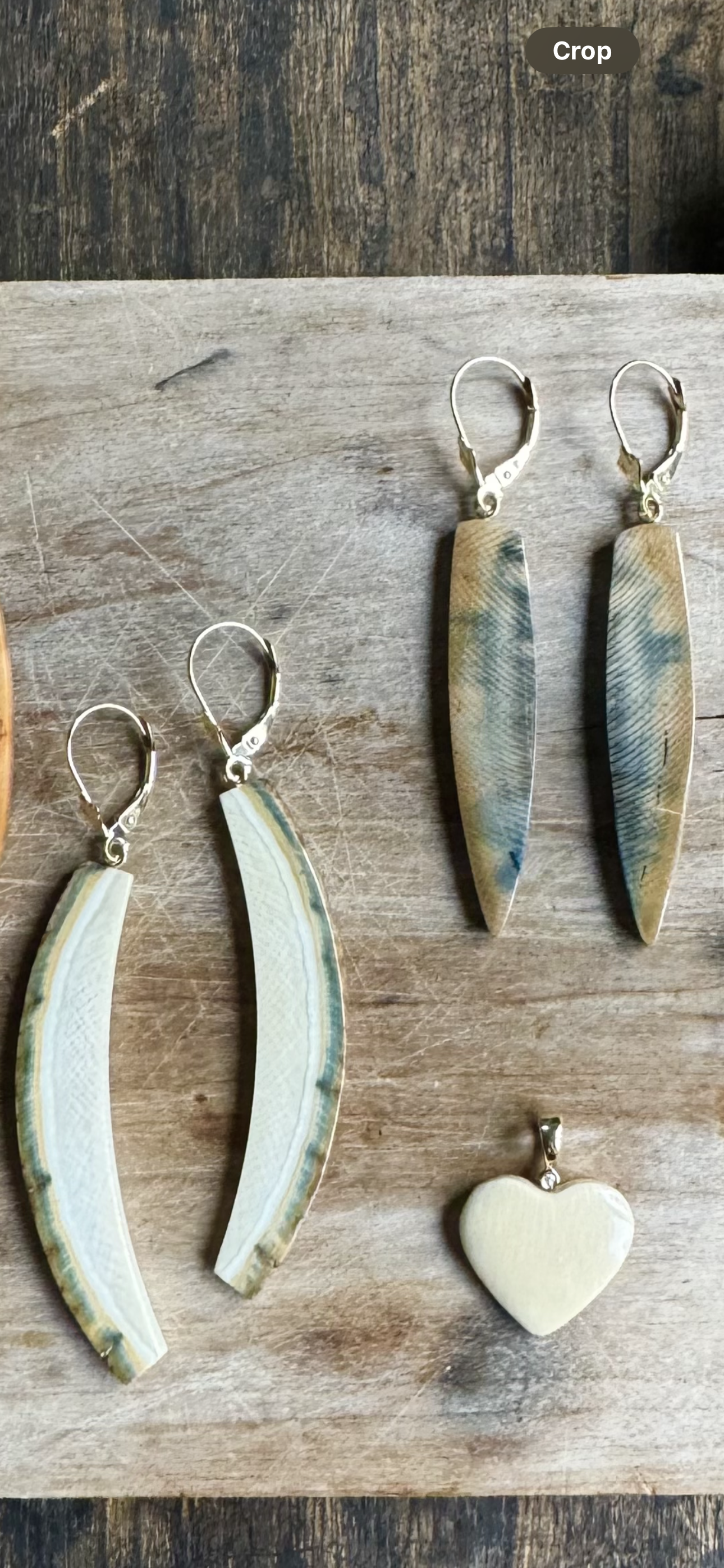 Rare Blue Mammoth Spike + 14kt Gold Earrings