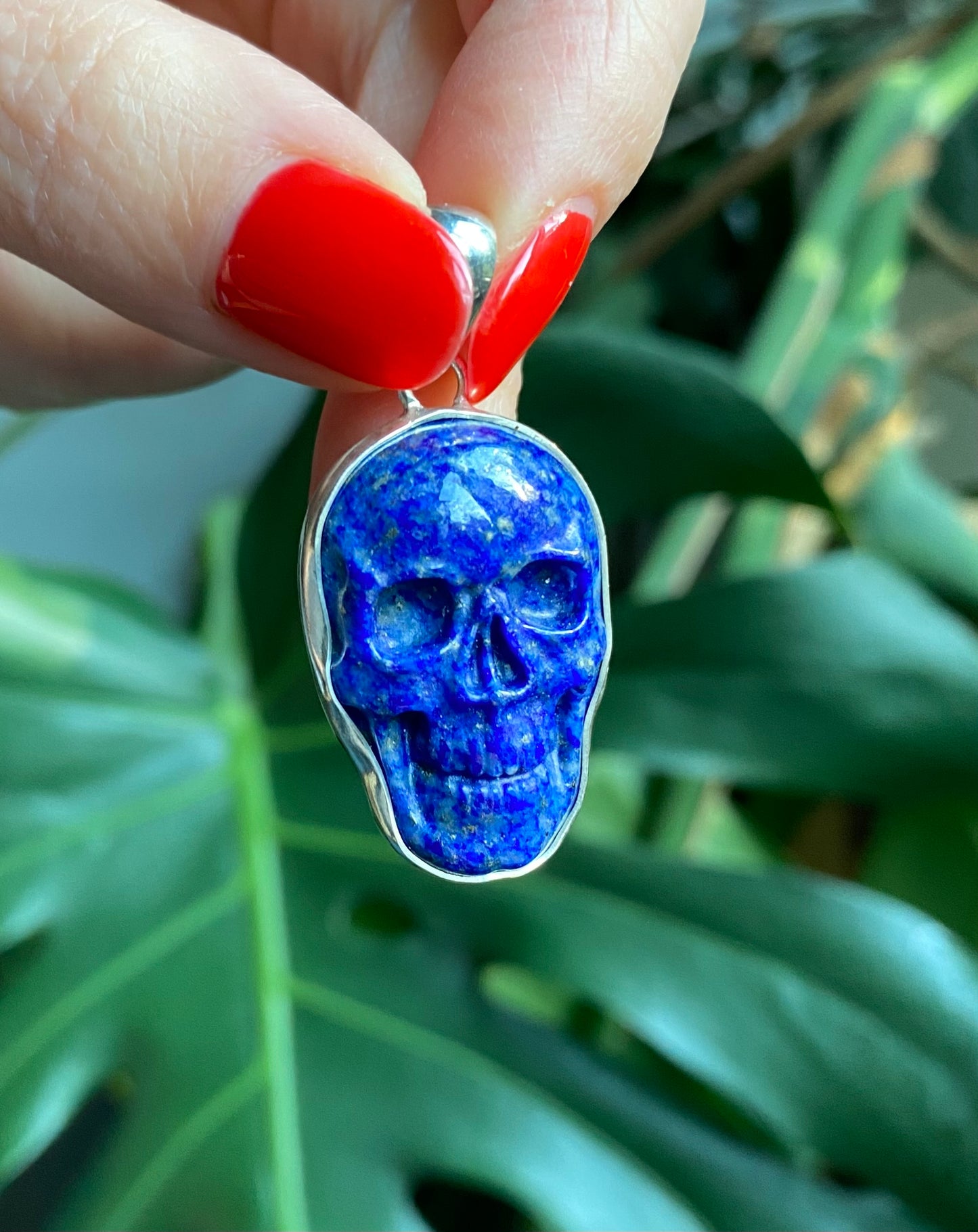 Lapis Skull Pendant
