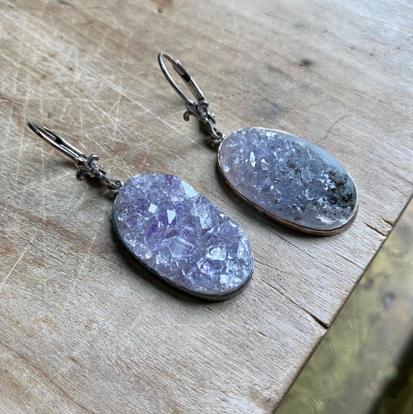 Druzy Oval Earrings