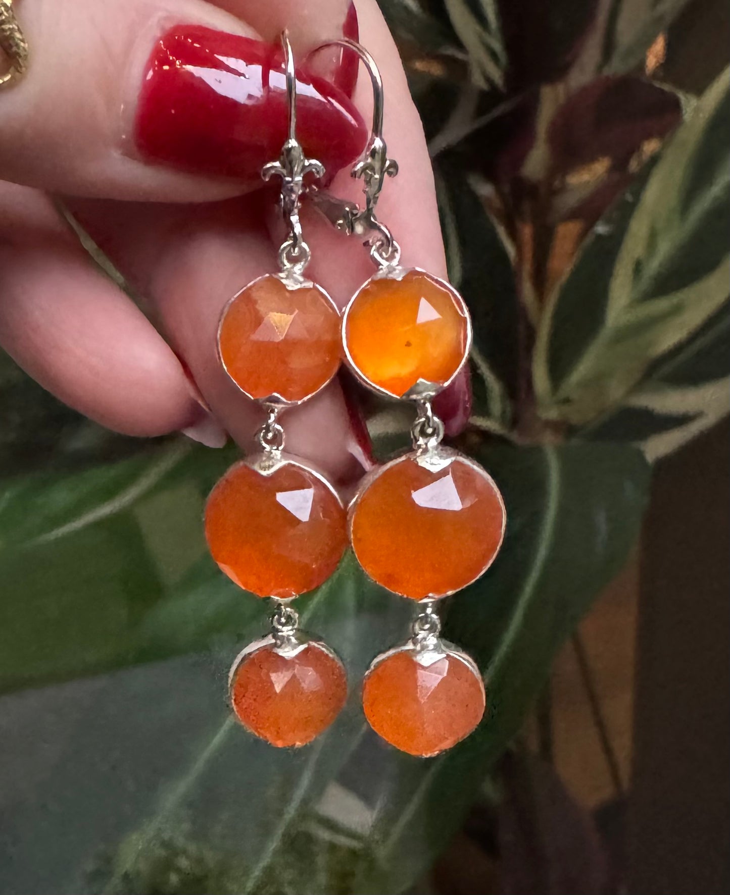 Rose Cut Faceted Earrings