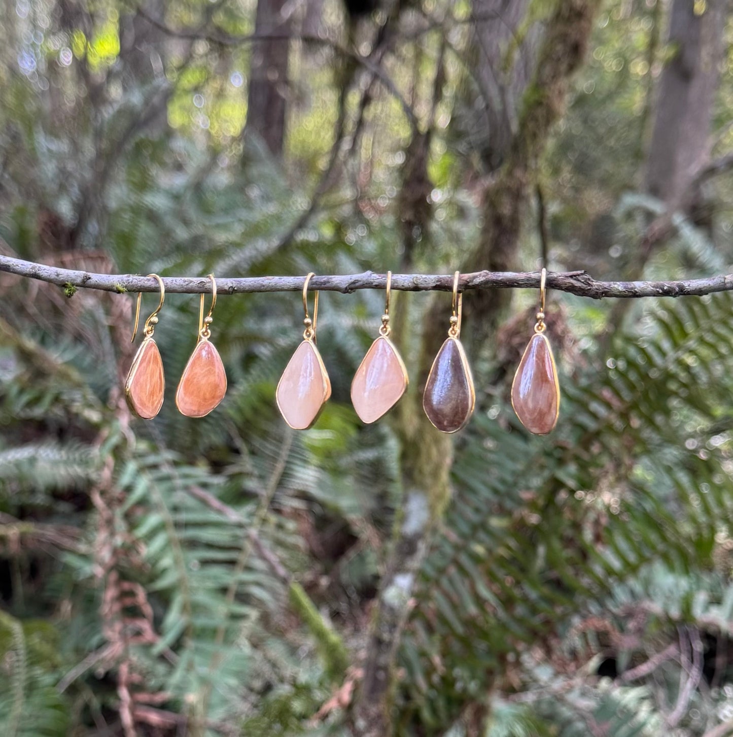Single Organic Mammoth Earrings