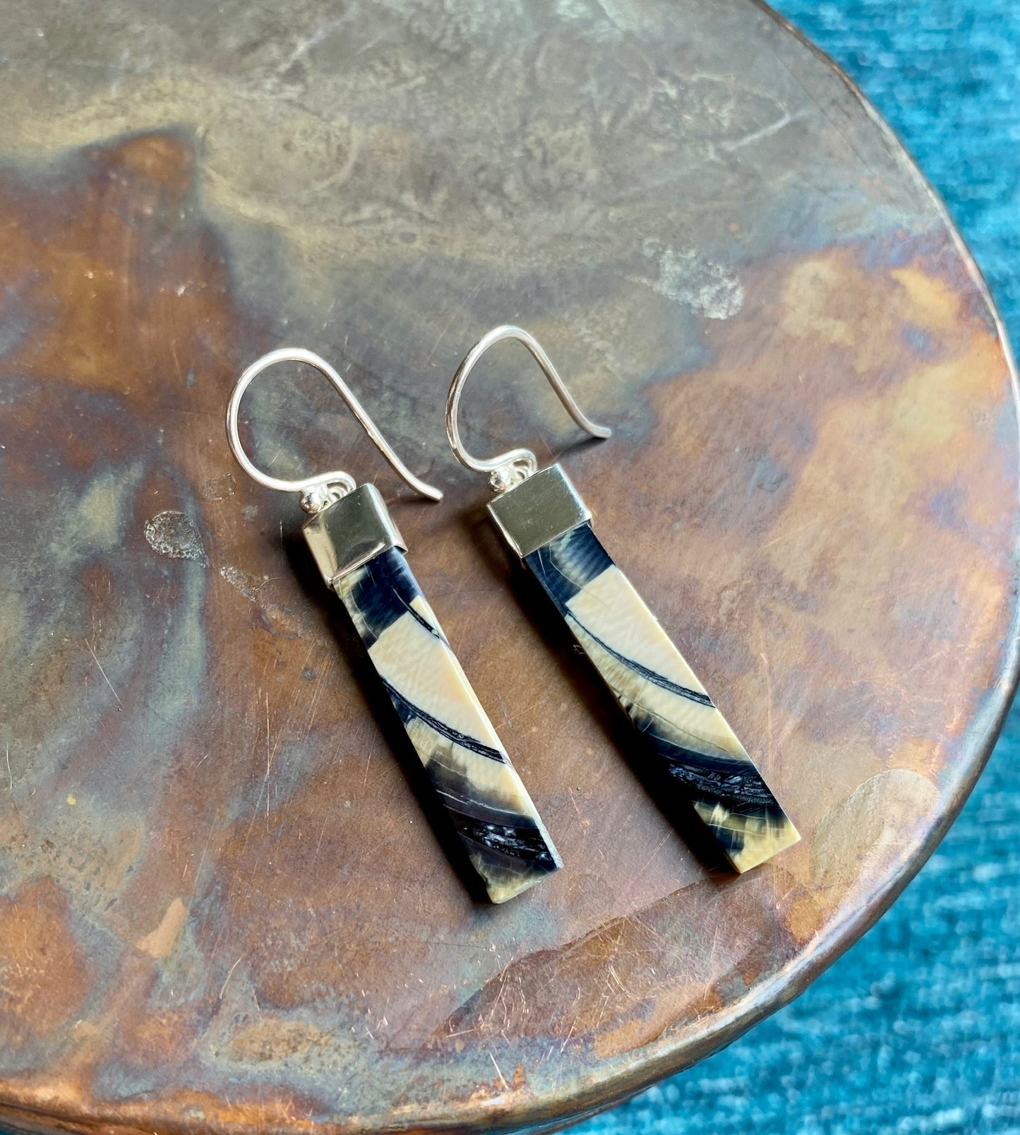 Mammoth Watercolor Rectangle Earrings