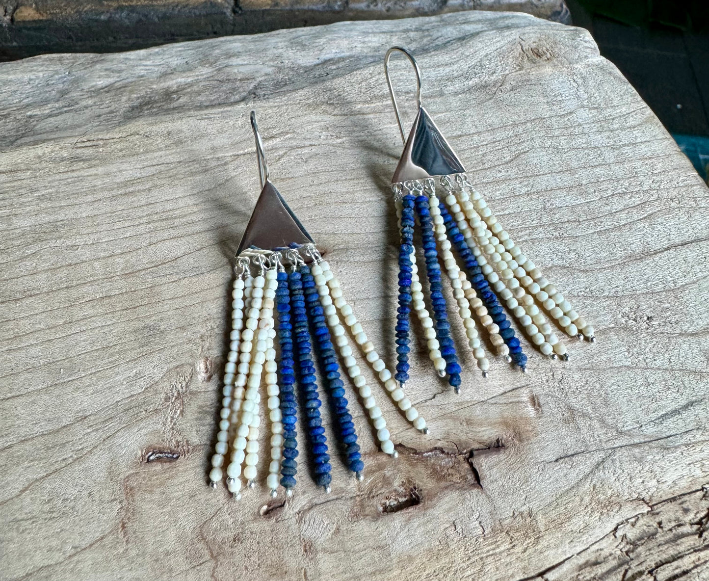 Mammoth Triangle Fringe Chandelier Earrings