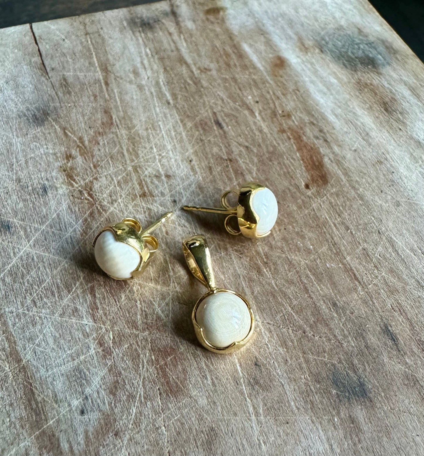 18kt Gold Vermeil Tiny Essentials Studs
