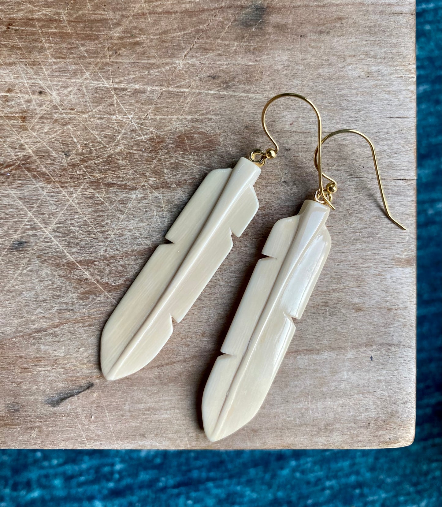 Feather 14kt Earrings