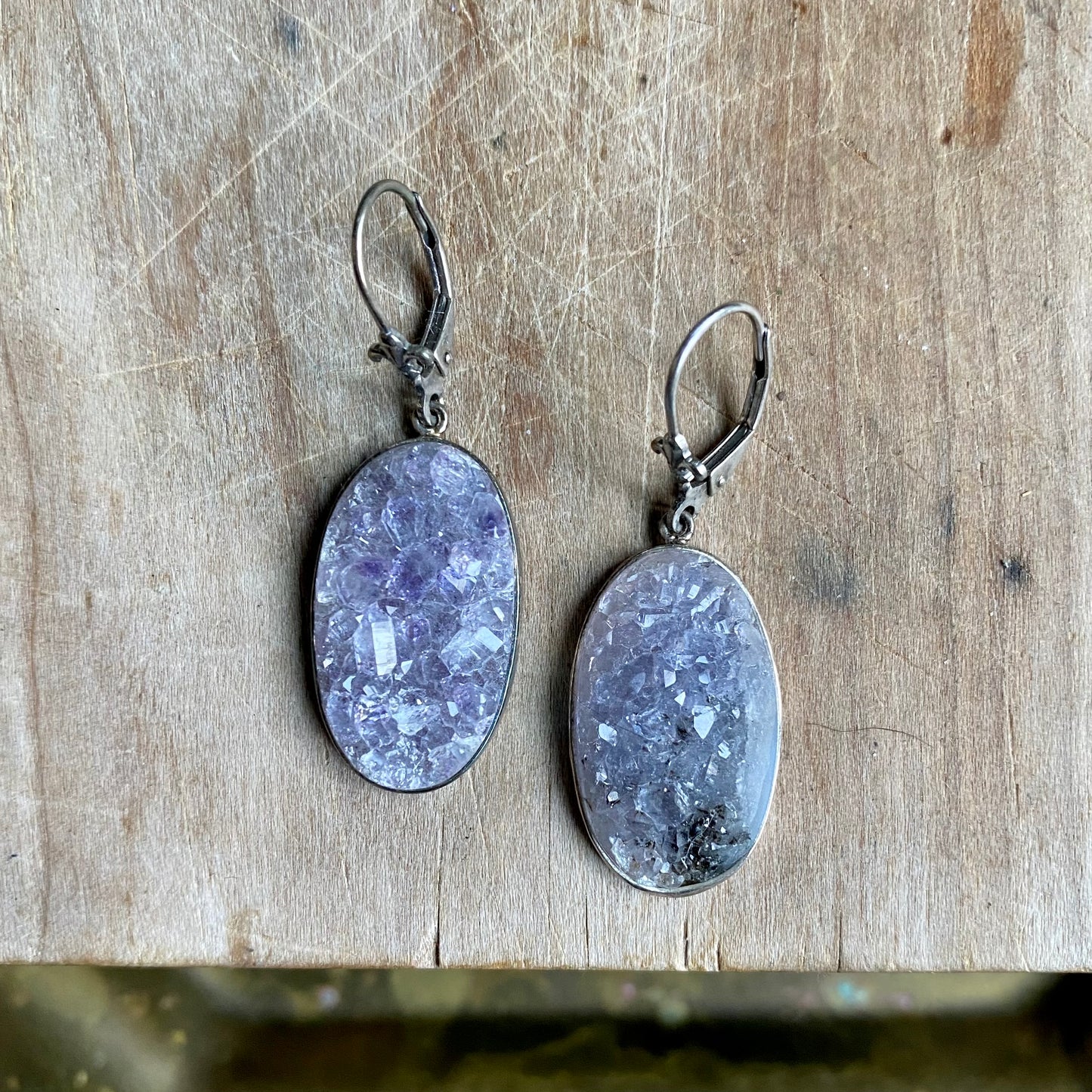 Druzy Oval Earrings