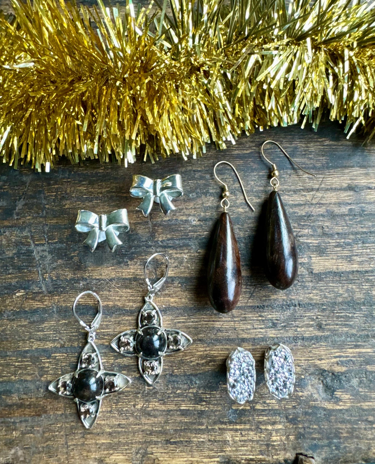 Silver Druzy Earrings