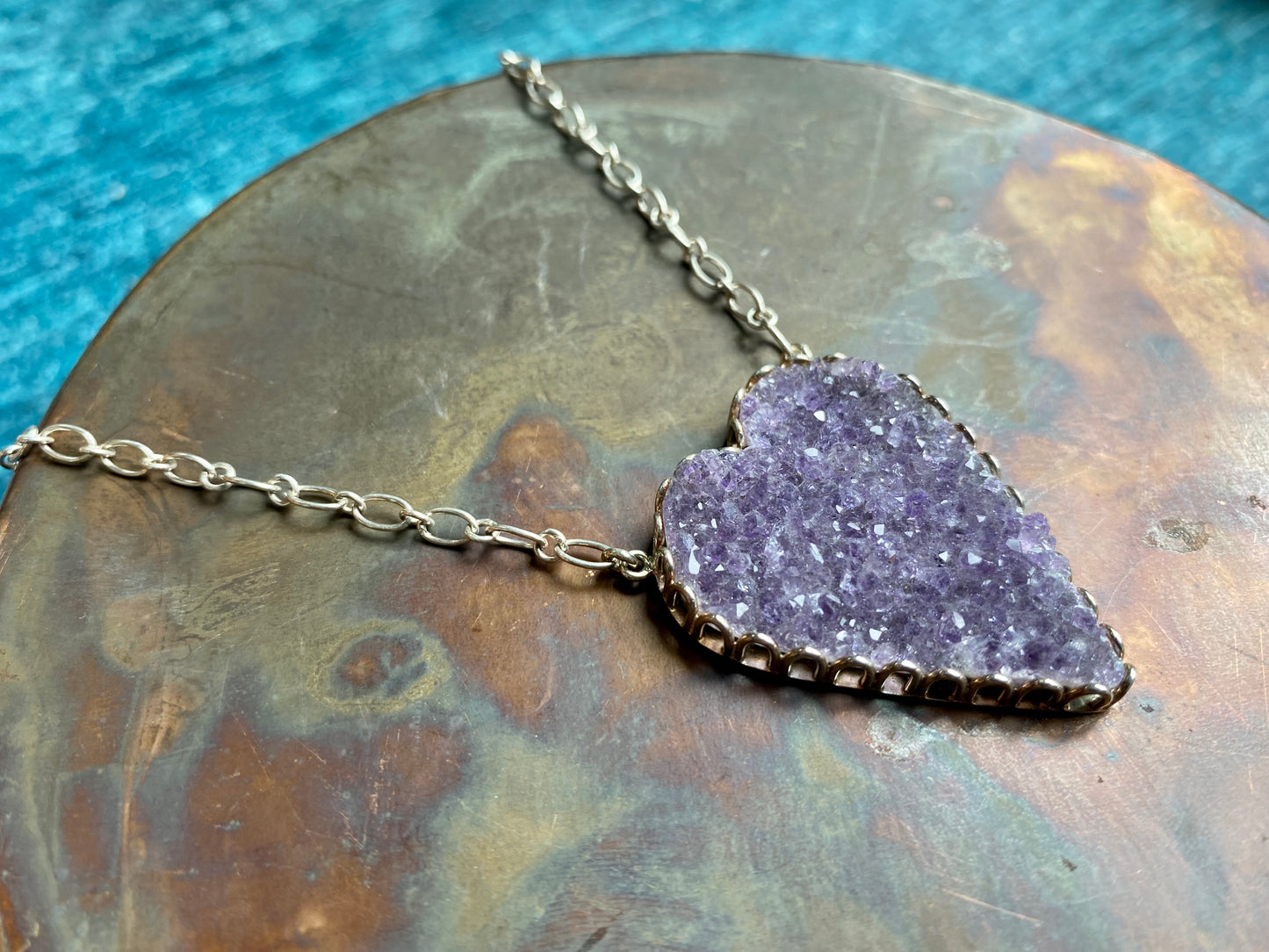 Amethyst Heart Necklace