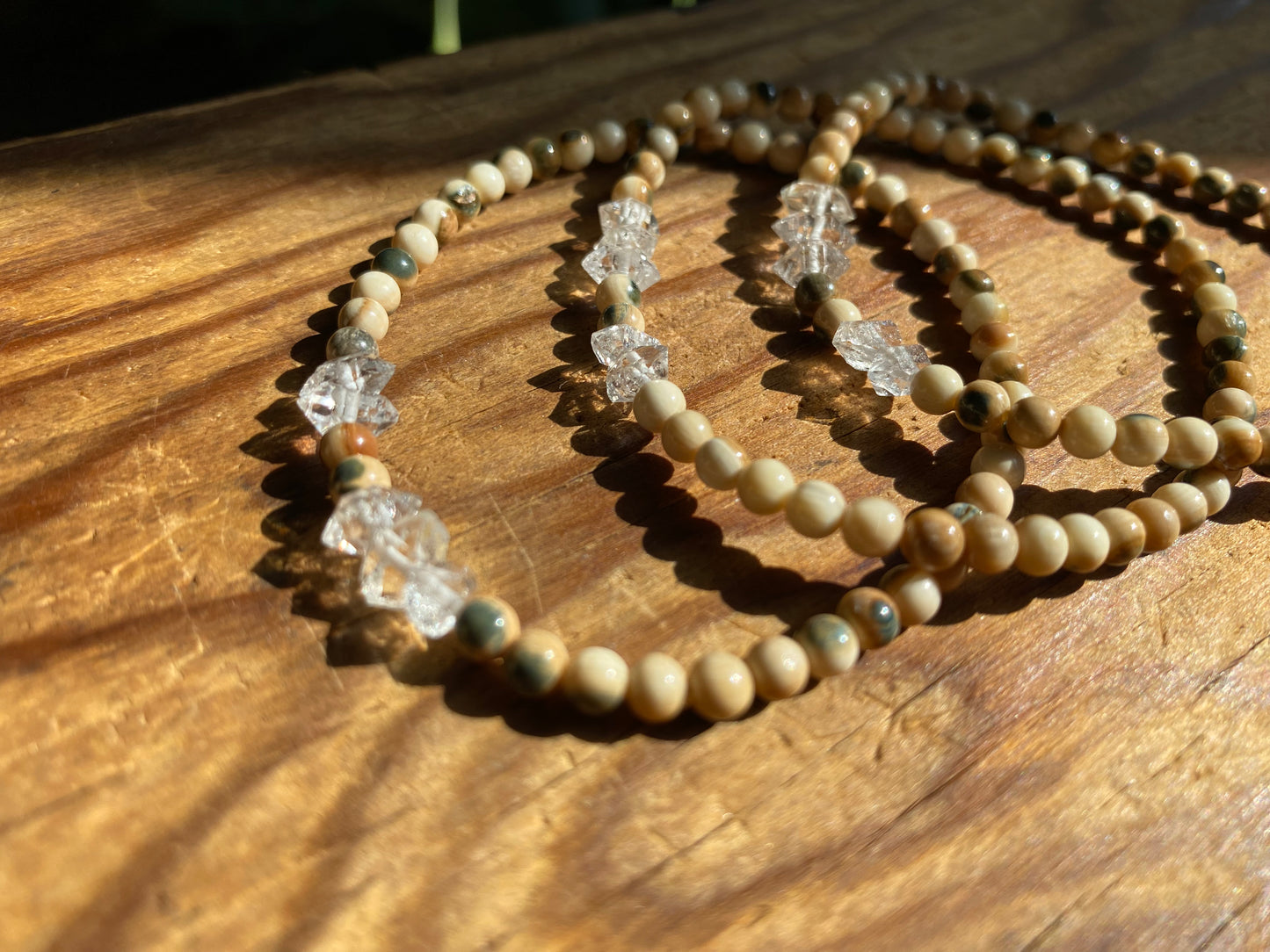 Herkimer diamonds mammoth bracelet