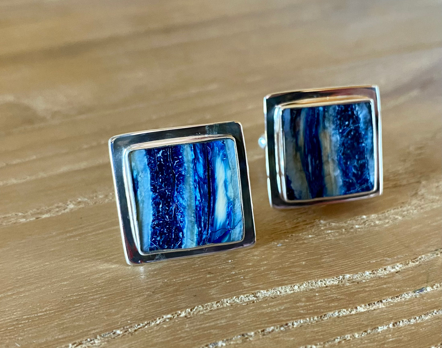 Square, Flat Mammoth Tooth Cufflinks