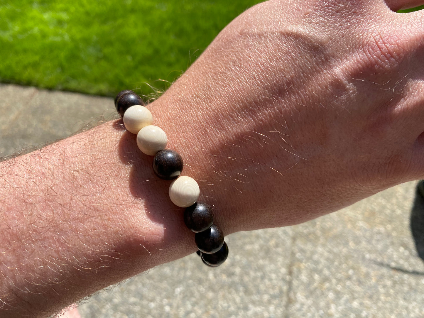 Prehistoric Mammoth Tusk + Ebony Bracelet