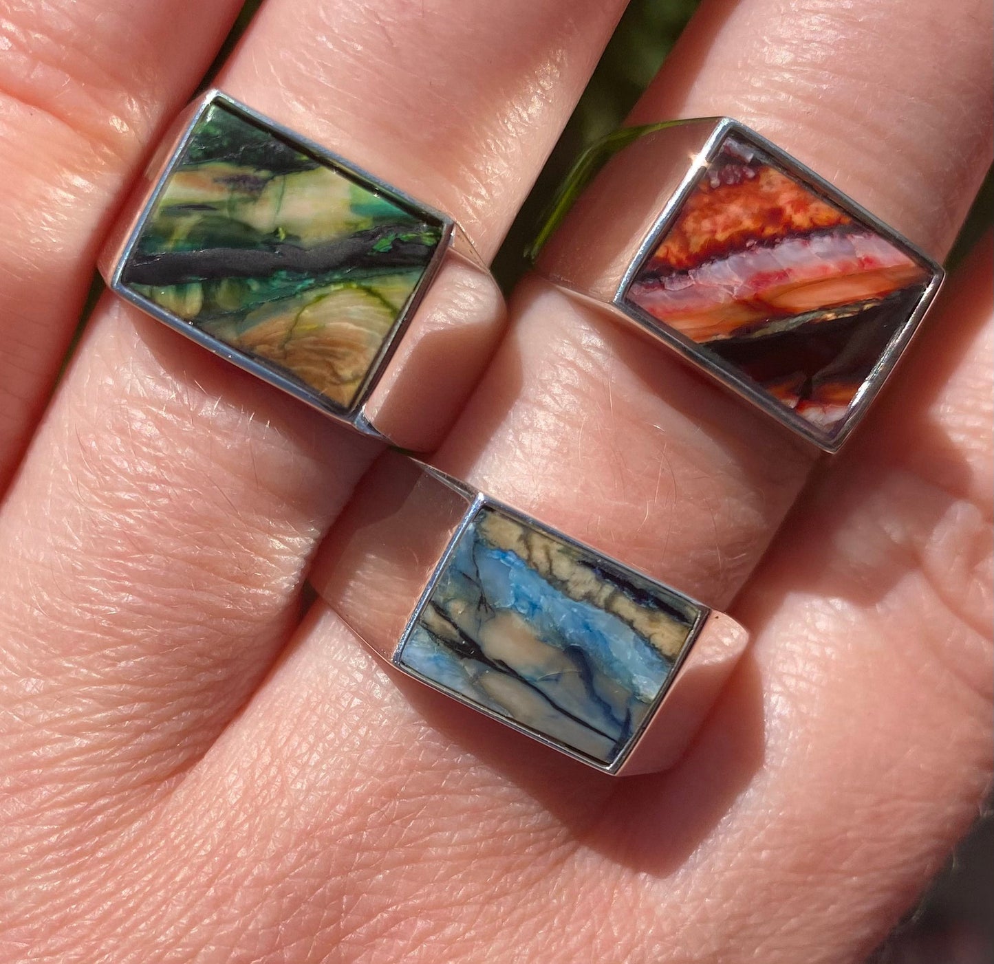 Fossil Mammoth Tooth Rectangle Ring