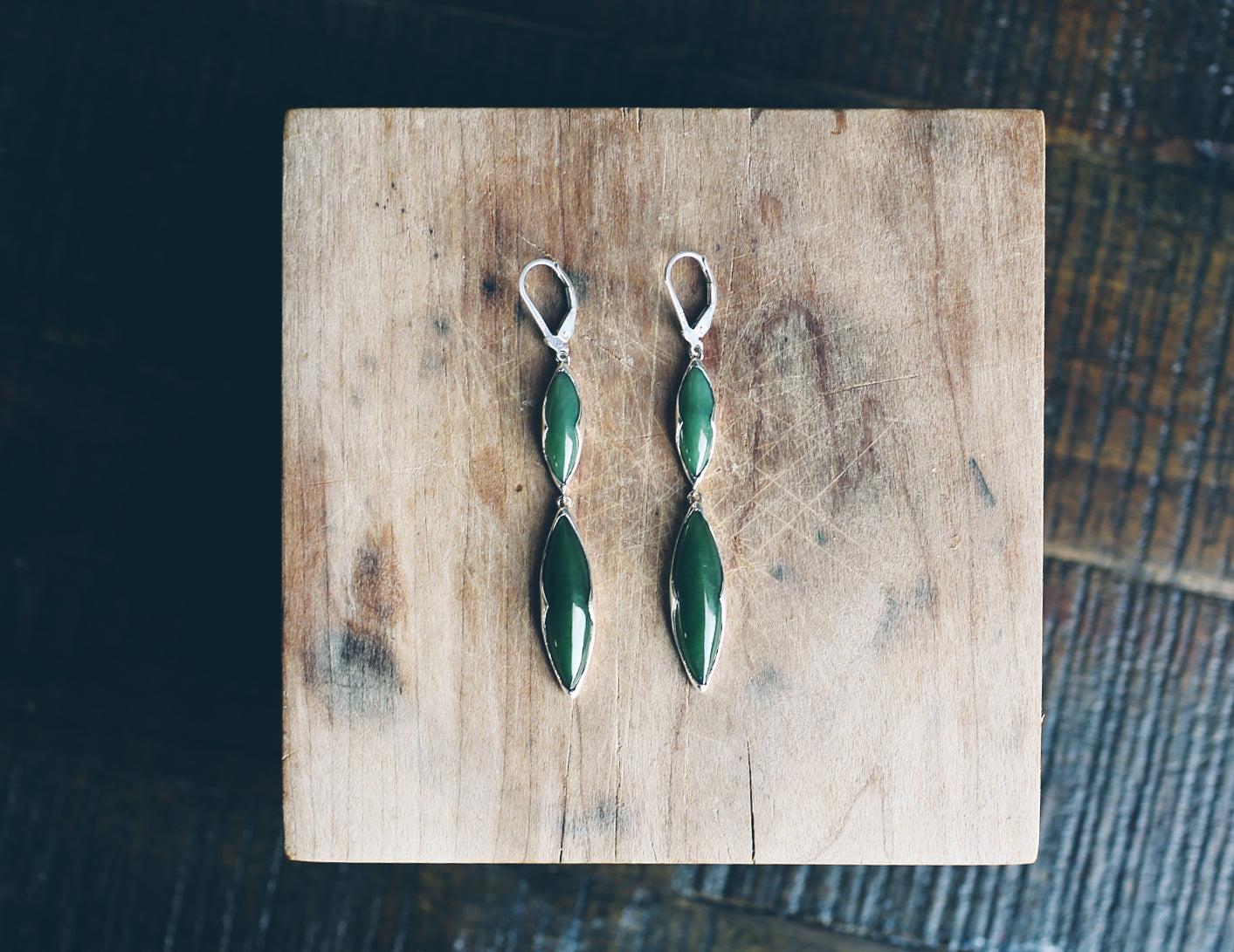 Jade Double Marquise Earrings