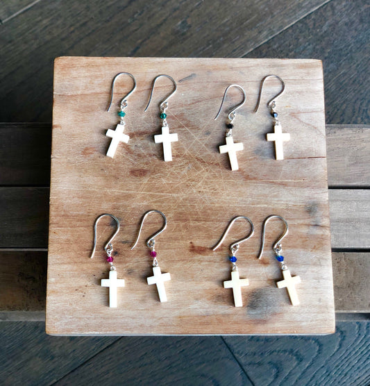 Mini Cross Earrings