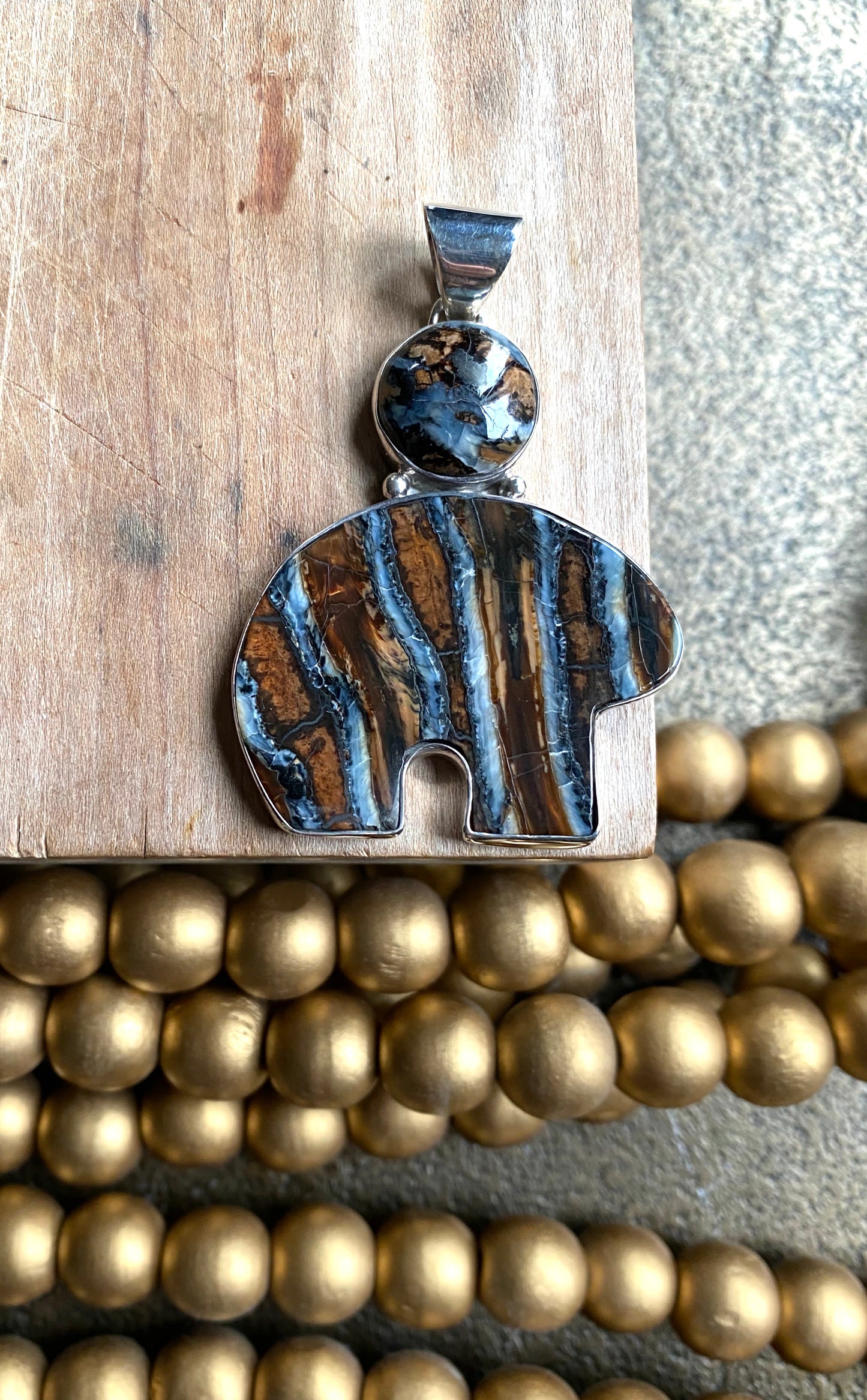 Mammoth Tooth Bear Pendant