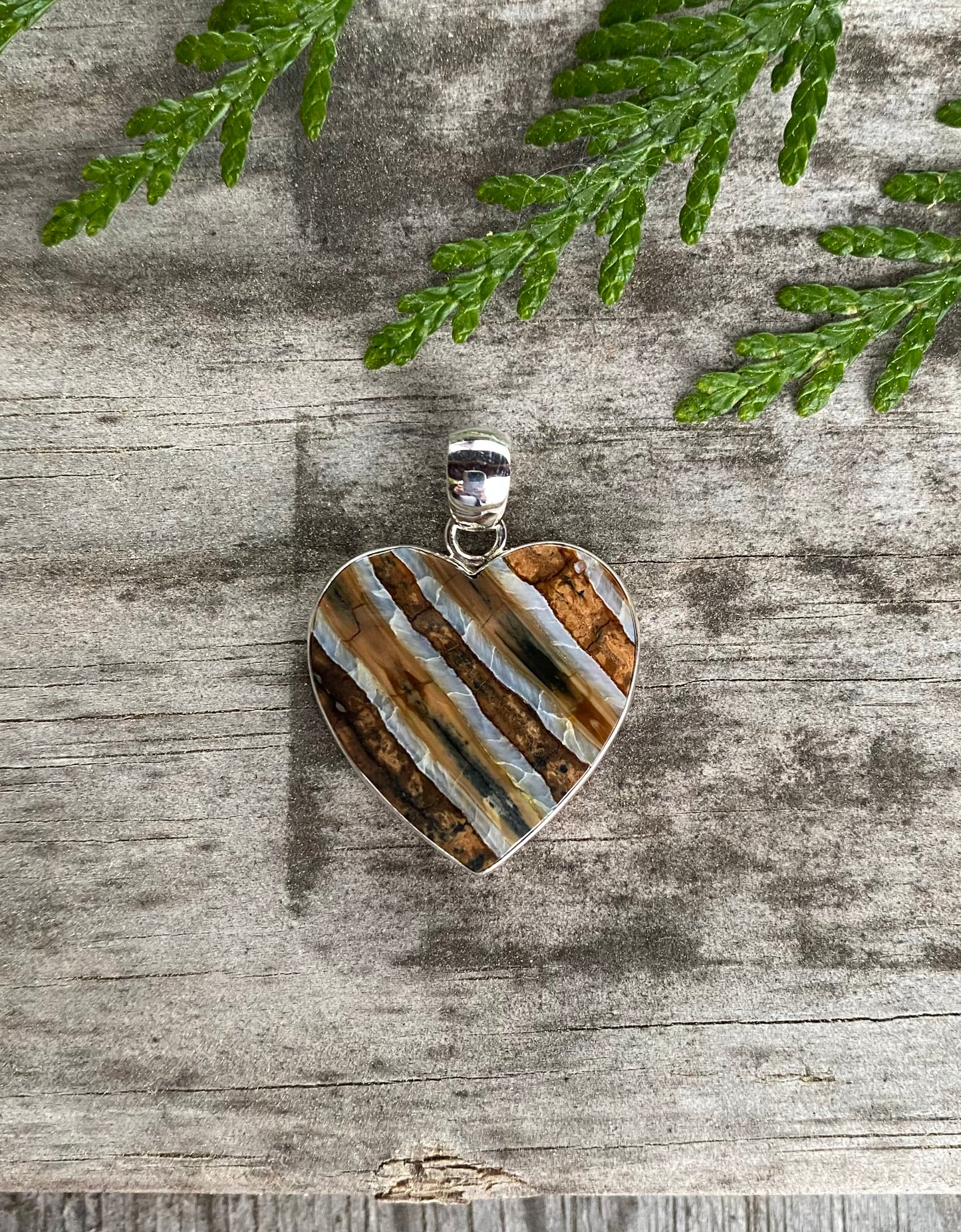 Mammoth Tooth Heart Pendant