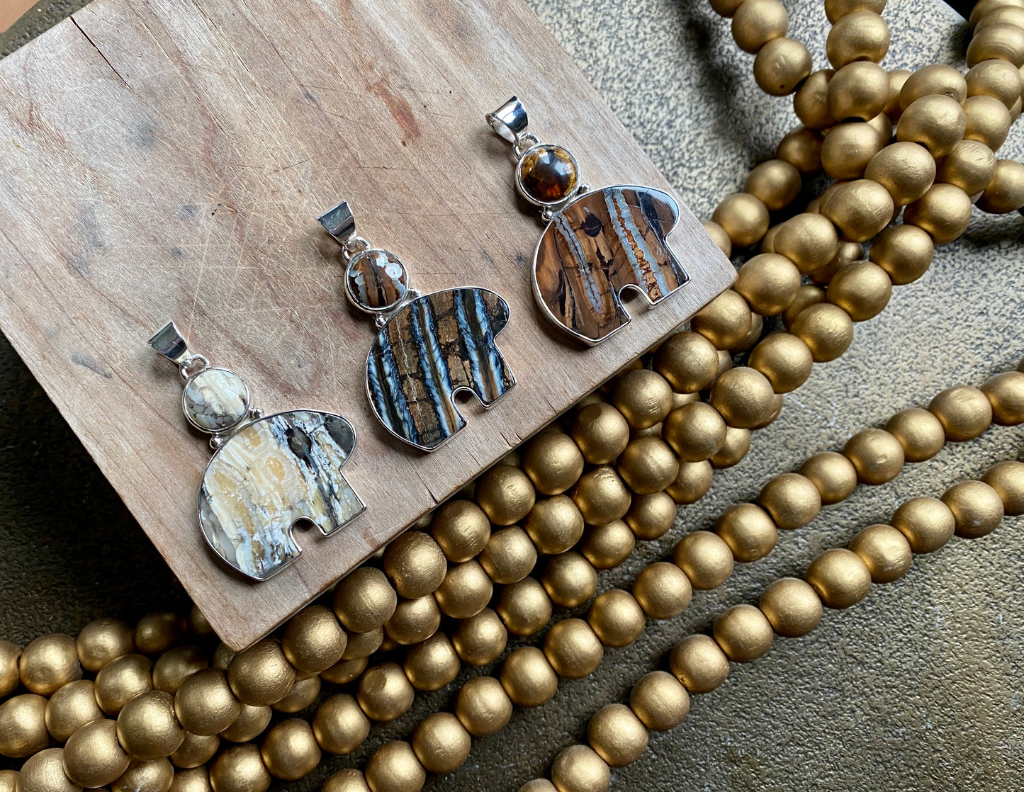 Mammoth Tooth Bear Pendant