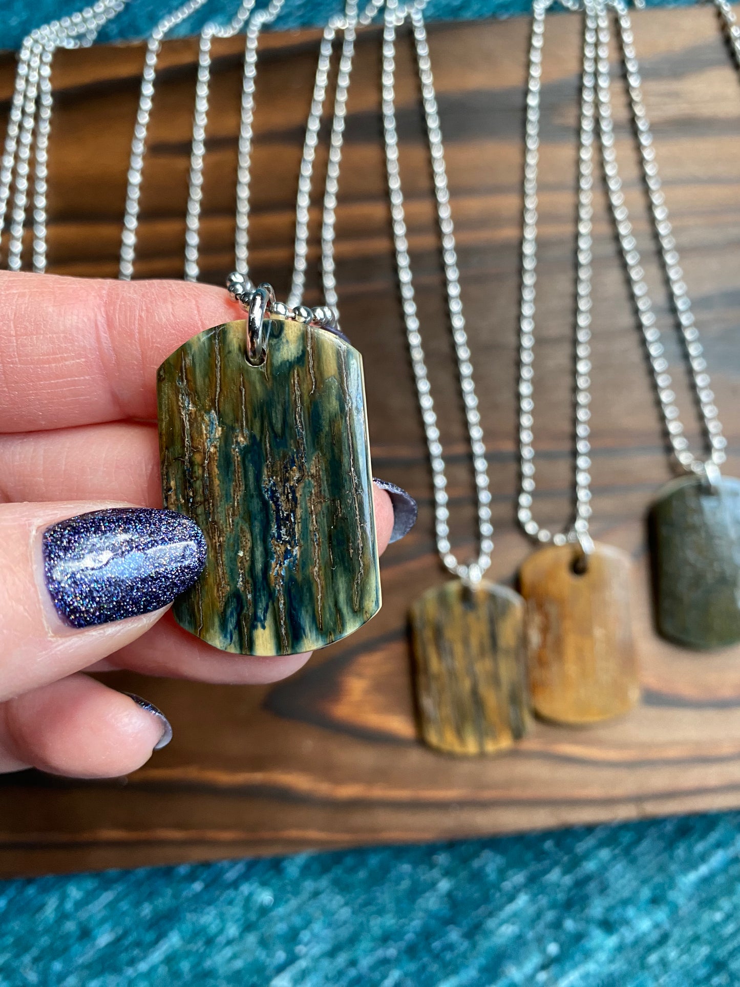 Prehistoric Mammoth Ivory Dog Tag Necklace