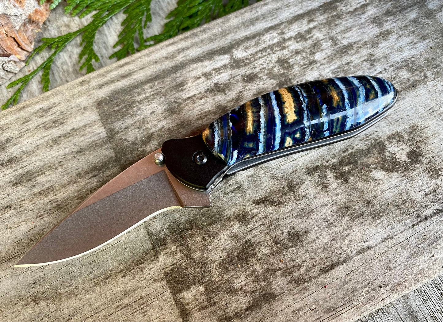 Kershaw Scallion Mammoth Tooth Black Accent Pocket Knife