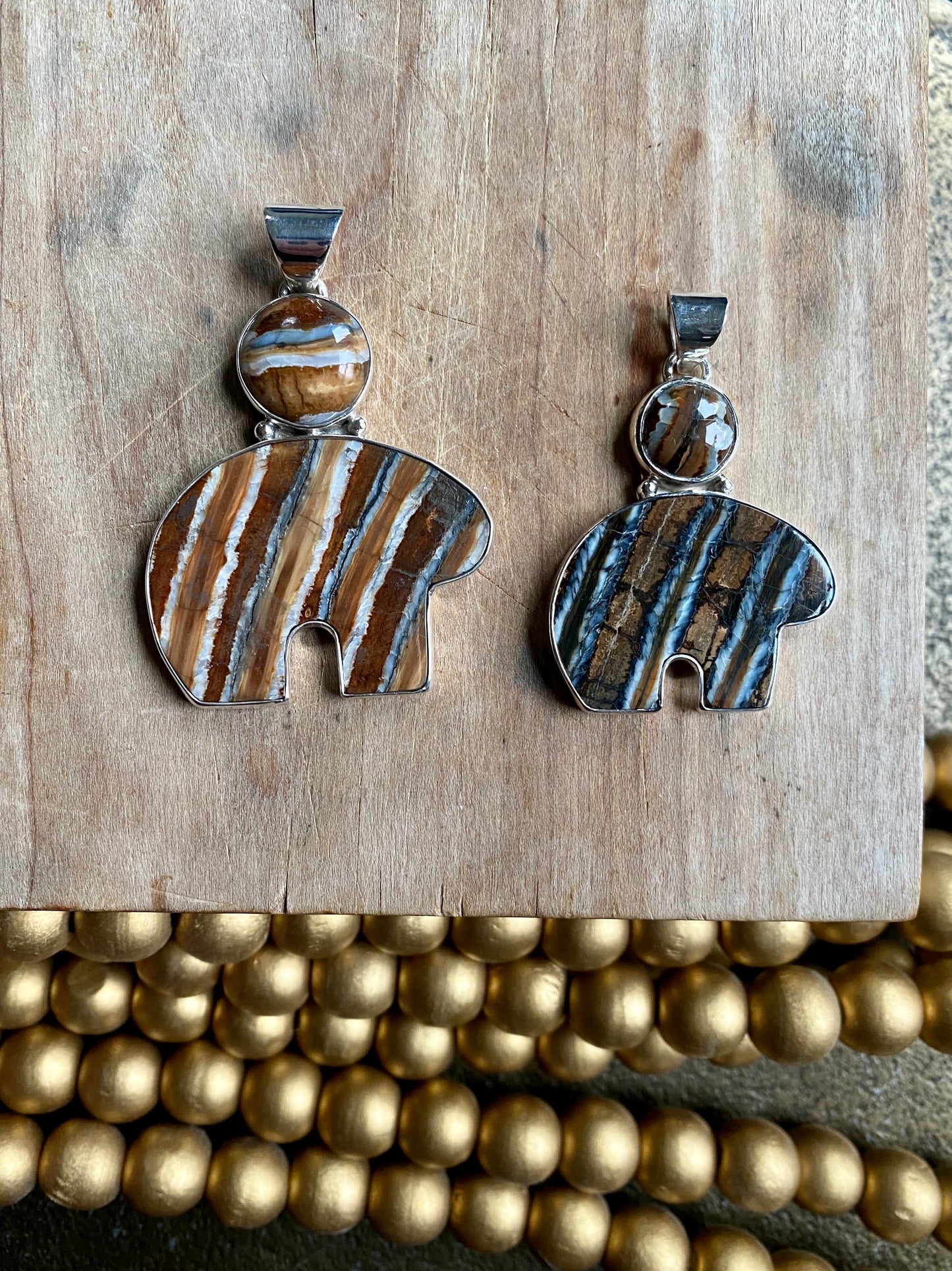 Mammoth Tooth Bear Pendant