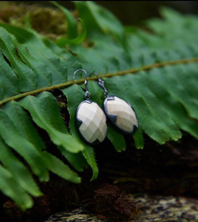 Faceted Mammoth Spike Earrings