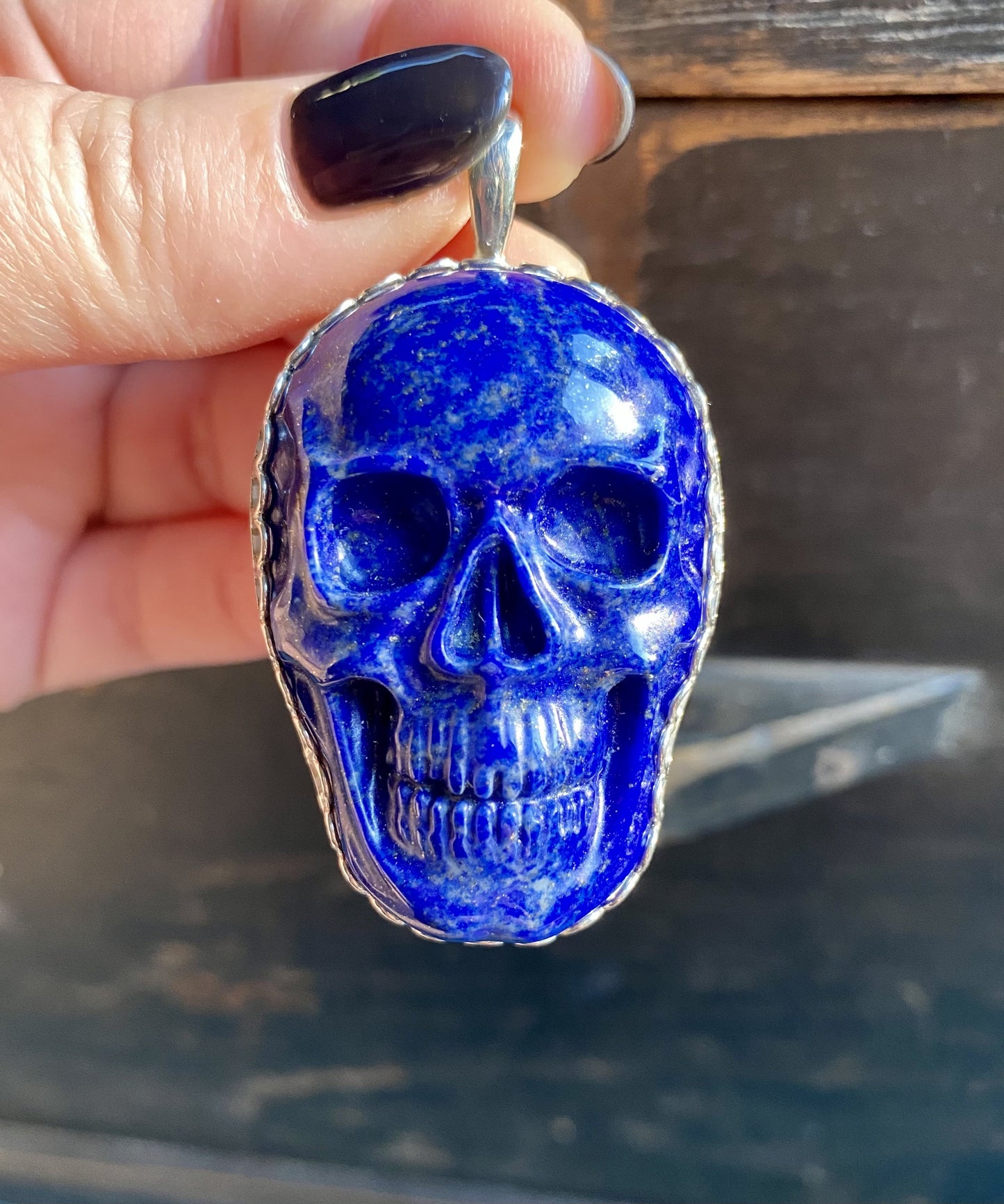 XL Lapis Skull Pendant