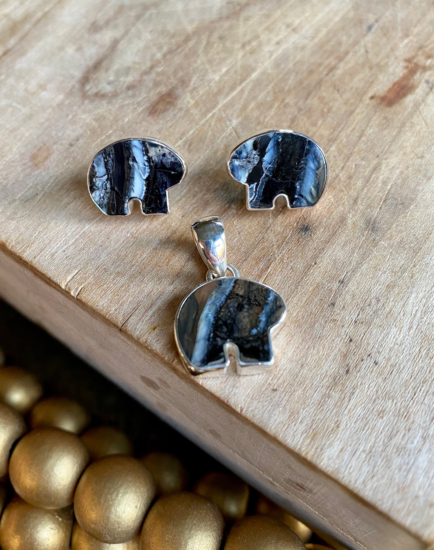 Mammoth Tooth Small Bear Pendant