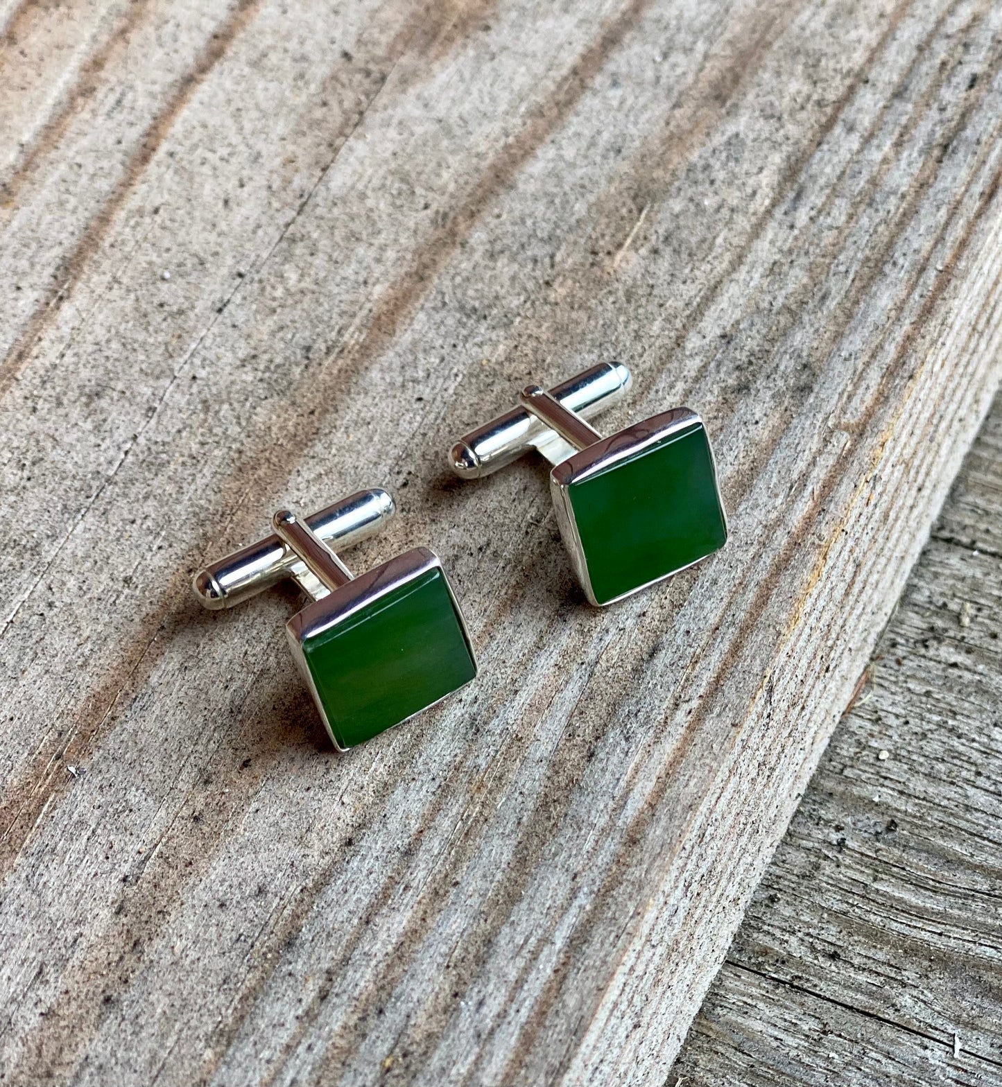 Square Jade Cufflinks