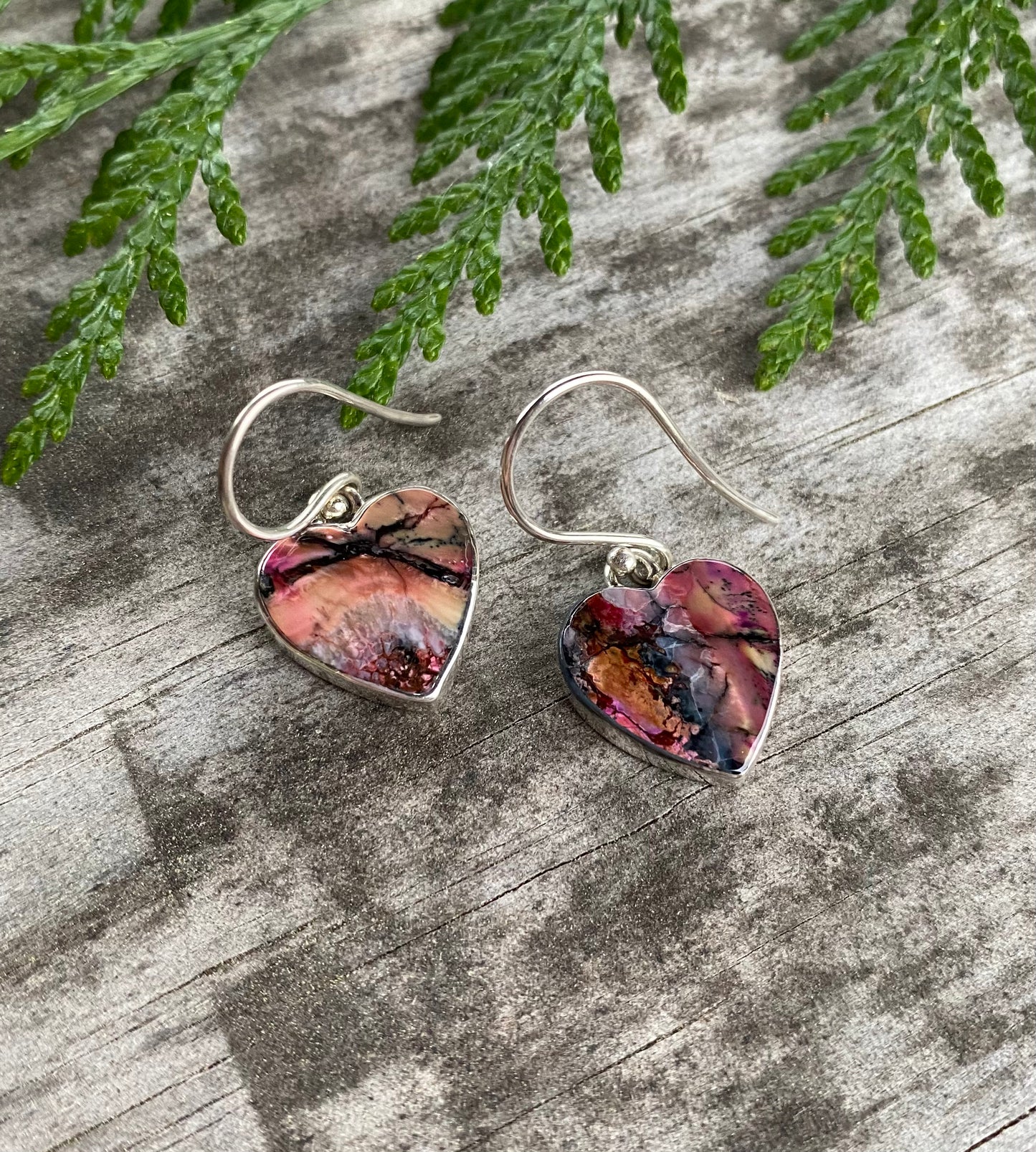 Mammoth Tooth Heart Earrings