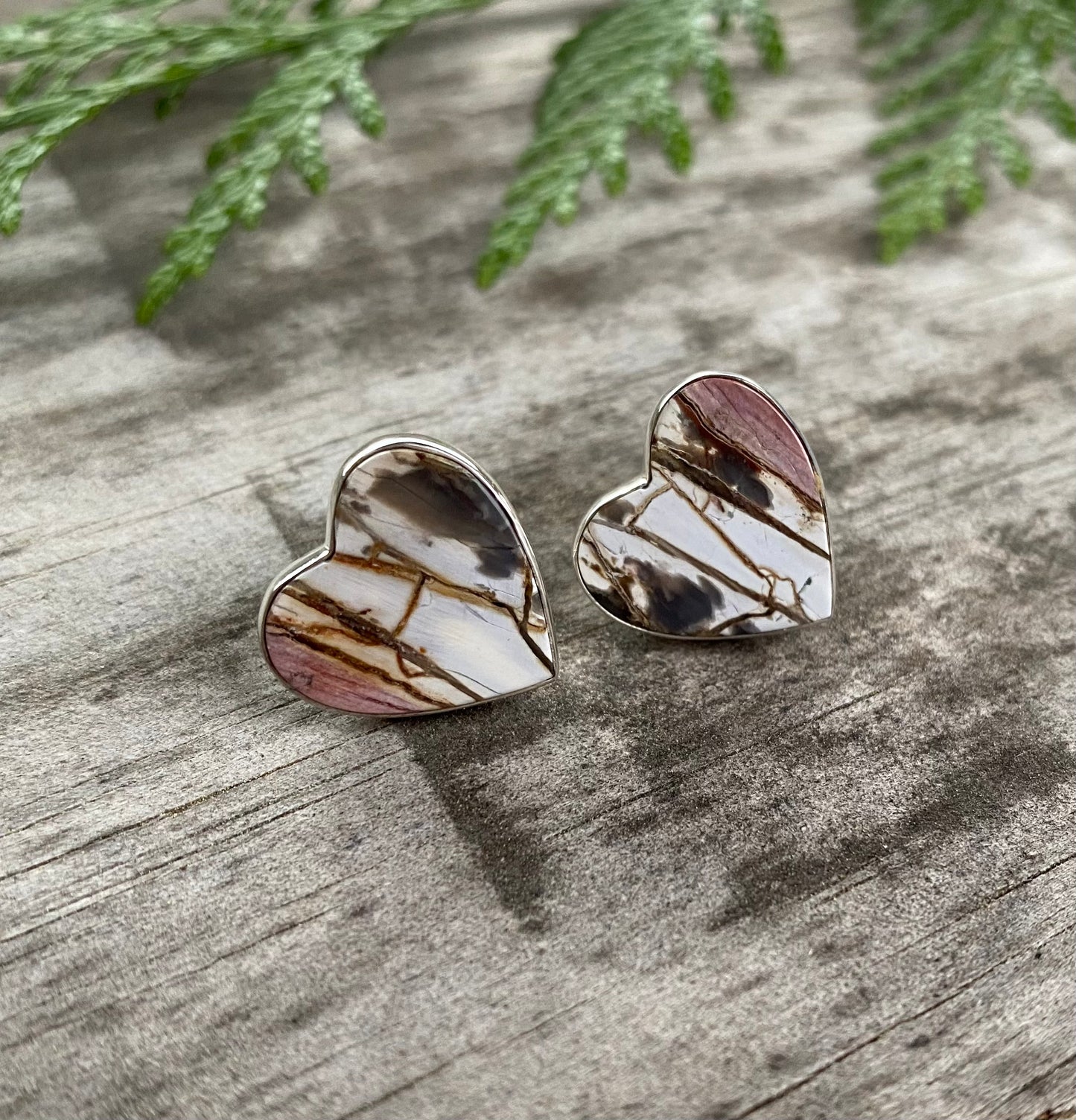 Mammoth Tooth Heart Post Earrings