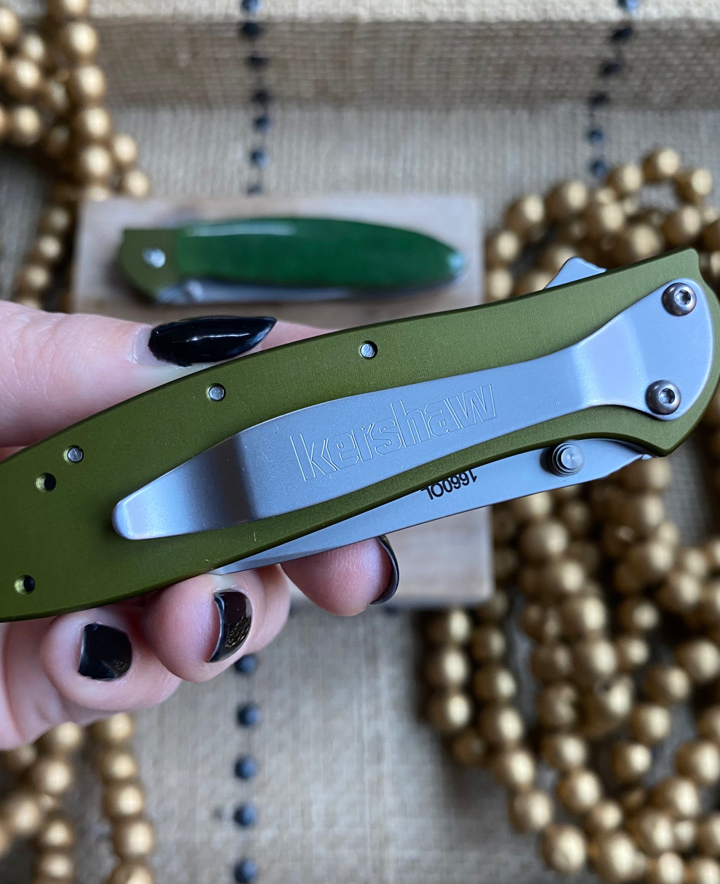 Kershaw Leek Jade Olive Accent Pocket Knife
