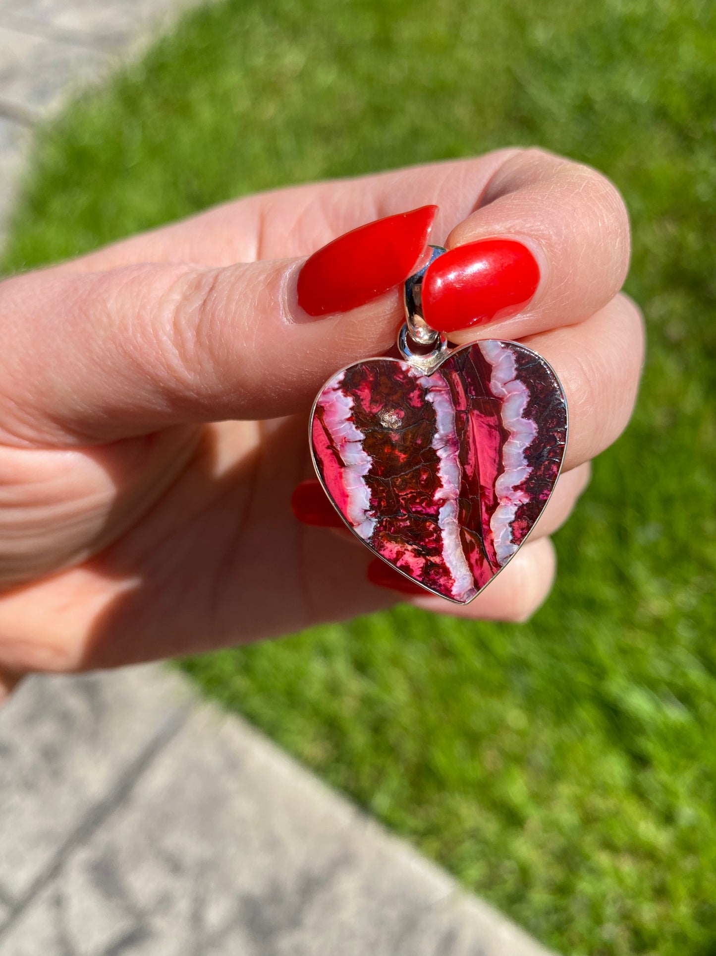 Mammoth Tooth Heart Pendant