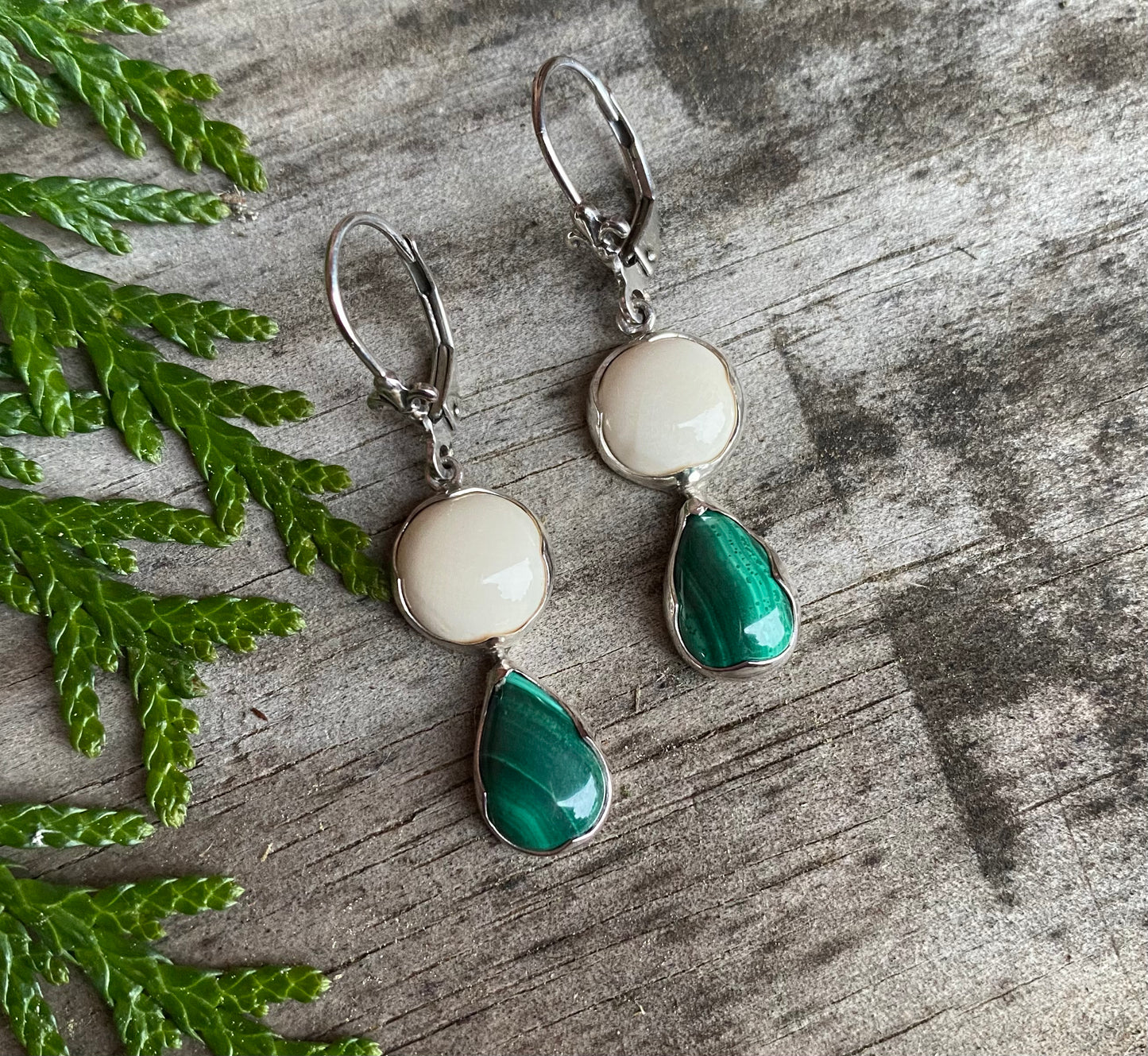 Malachite Drop Earrings