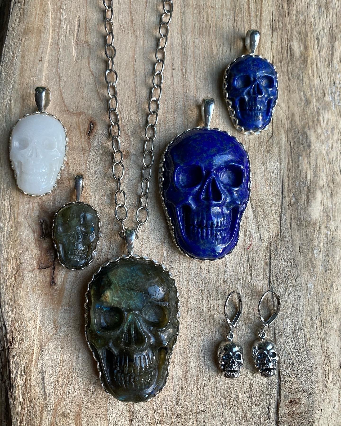 XL Lapis Skull Pendant