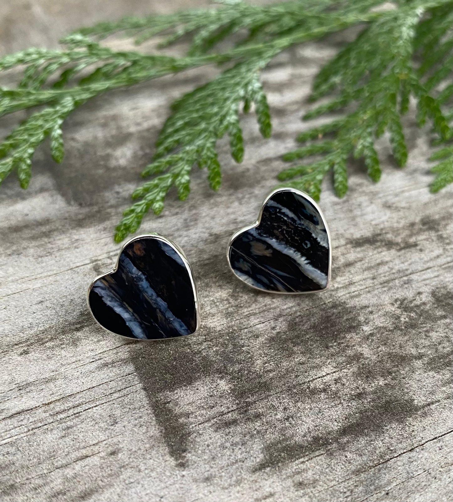 Mammoth Tooth Heart Post Earrings