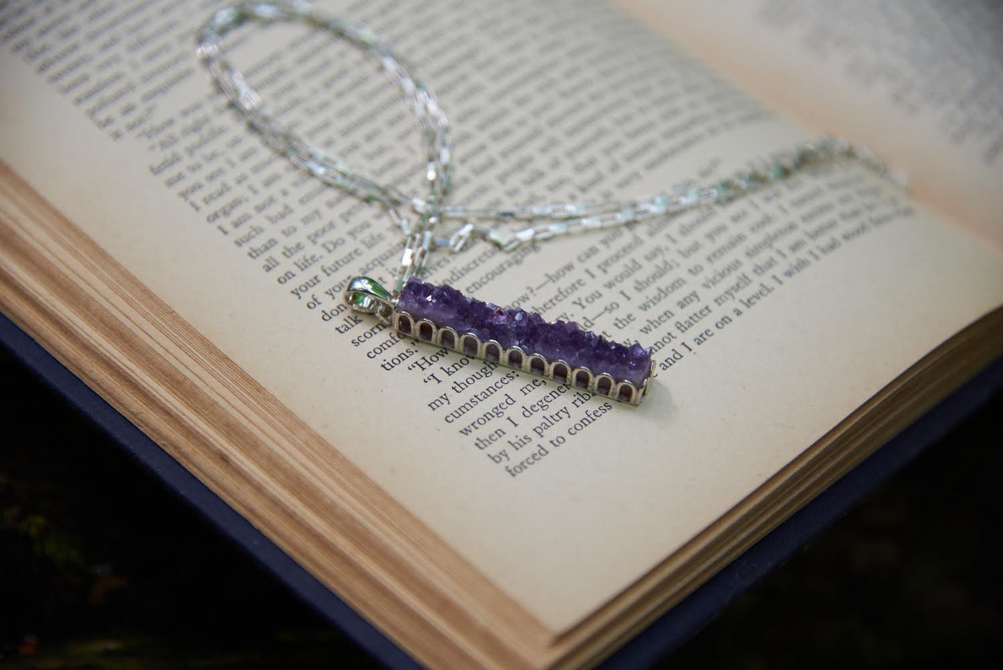 Druzy Bar Pendant