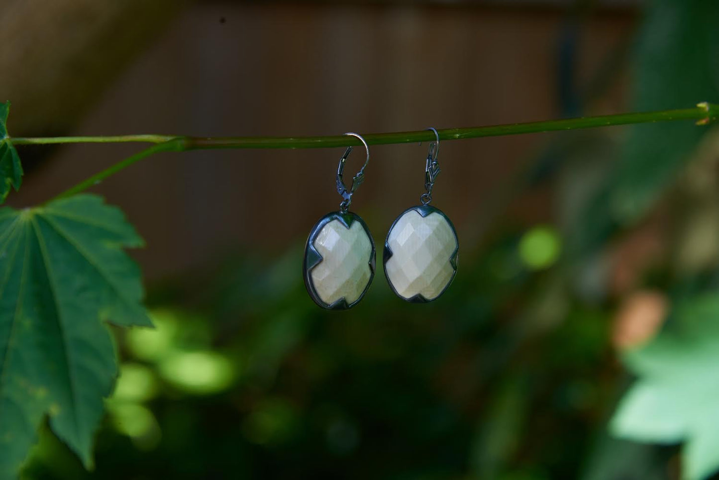 Faceted Mammoth Spike Earrings