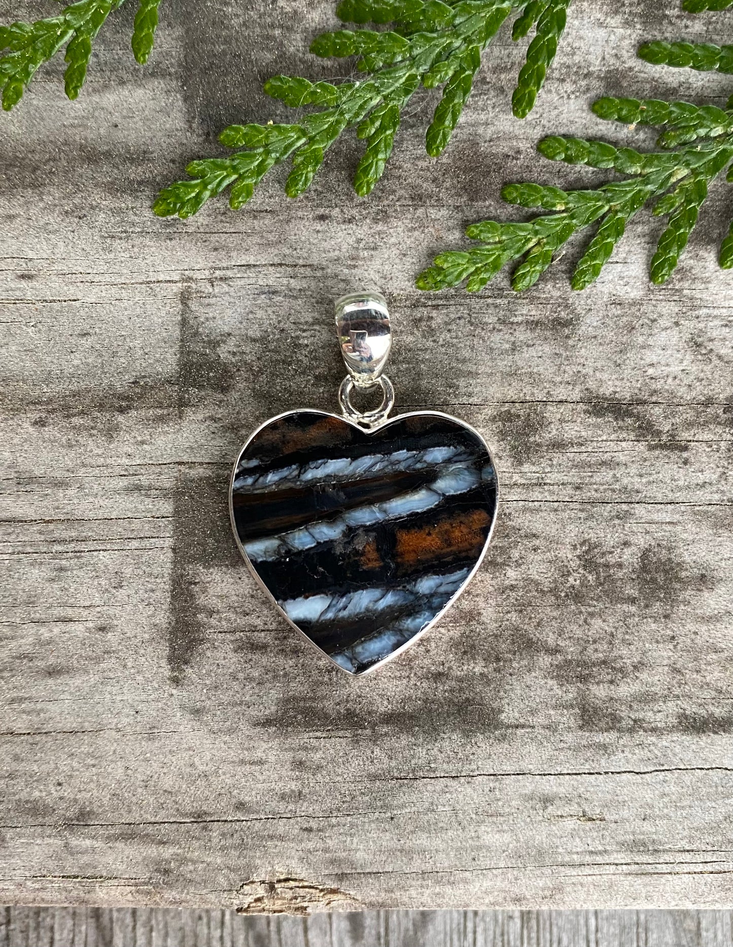 Mammoth Tooth Heart Pendant