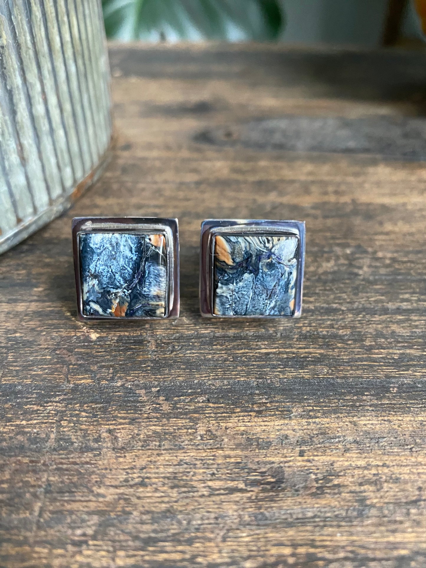 Square Domed Mammoth Tooth Cufflinks