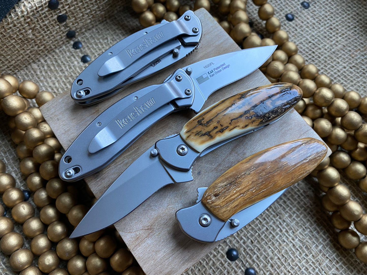 Kershaw Scallion Mammoth Ivory Pocket Knife