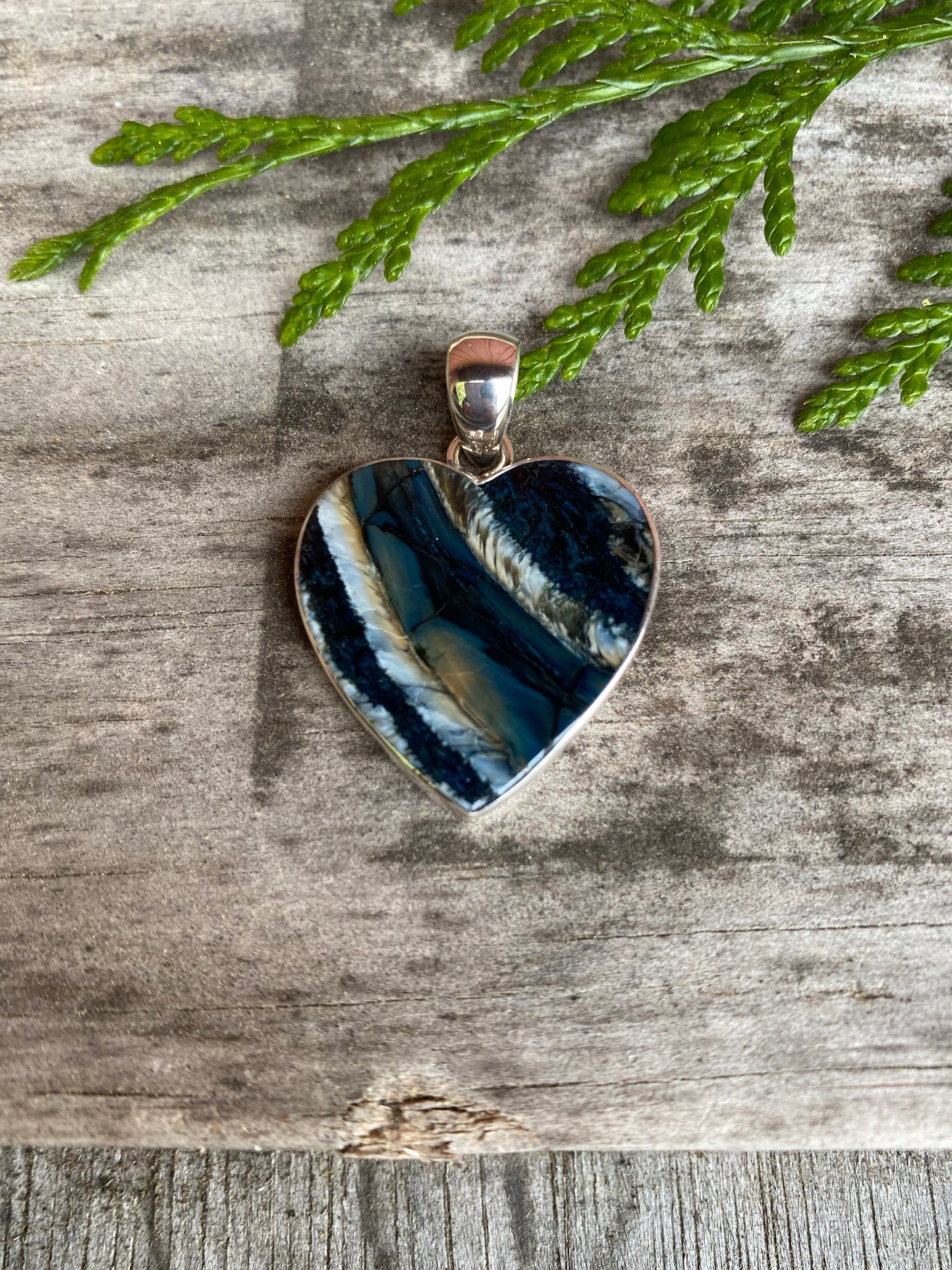 Mammoth Tooth Heart Pendant