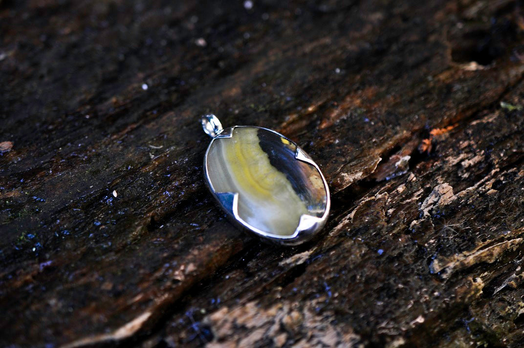 Bumblebee Jasper Spike Pendant