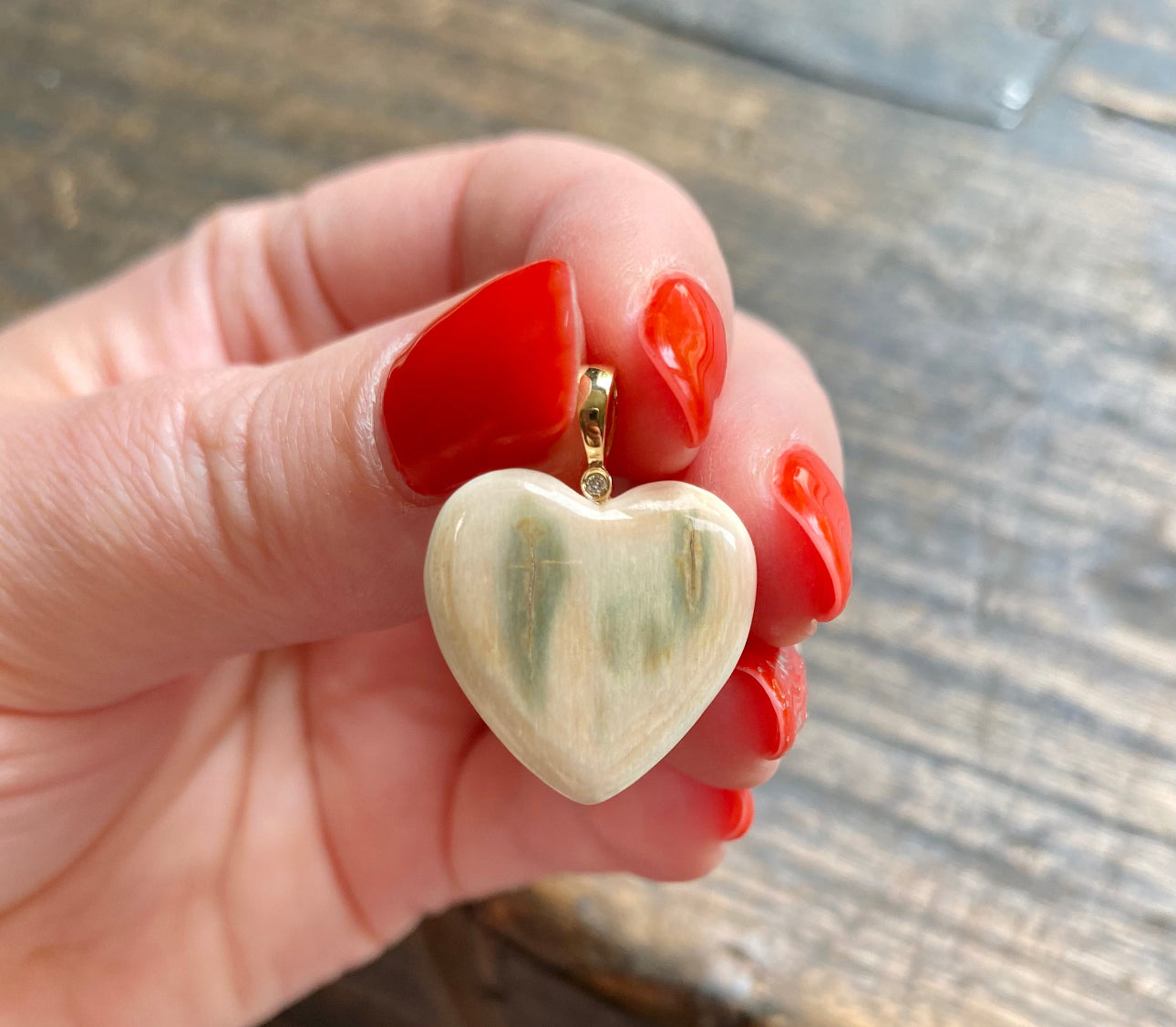 Mammoth Heart Diamond Pendant