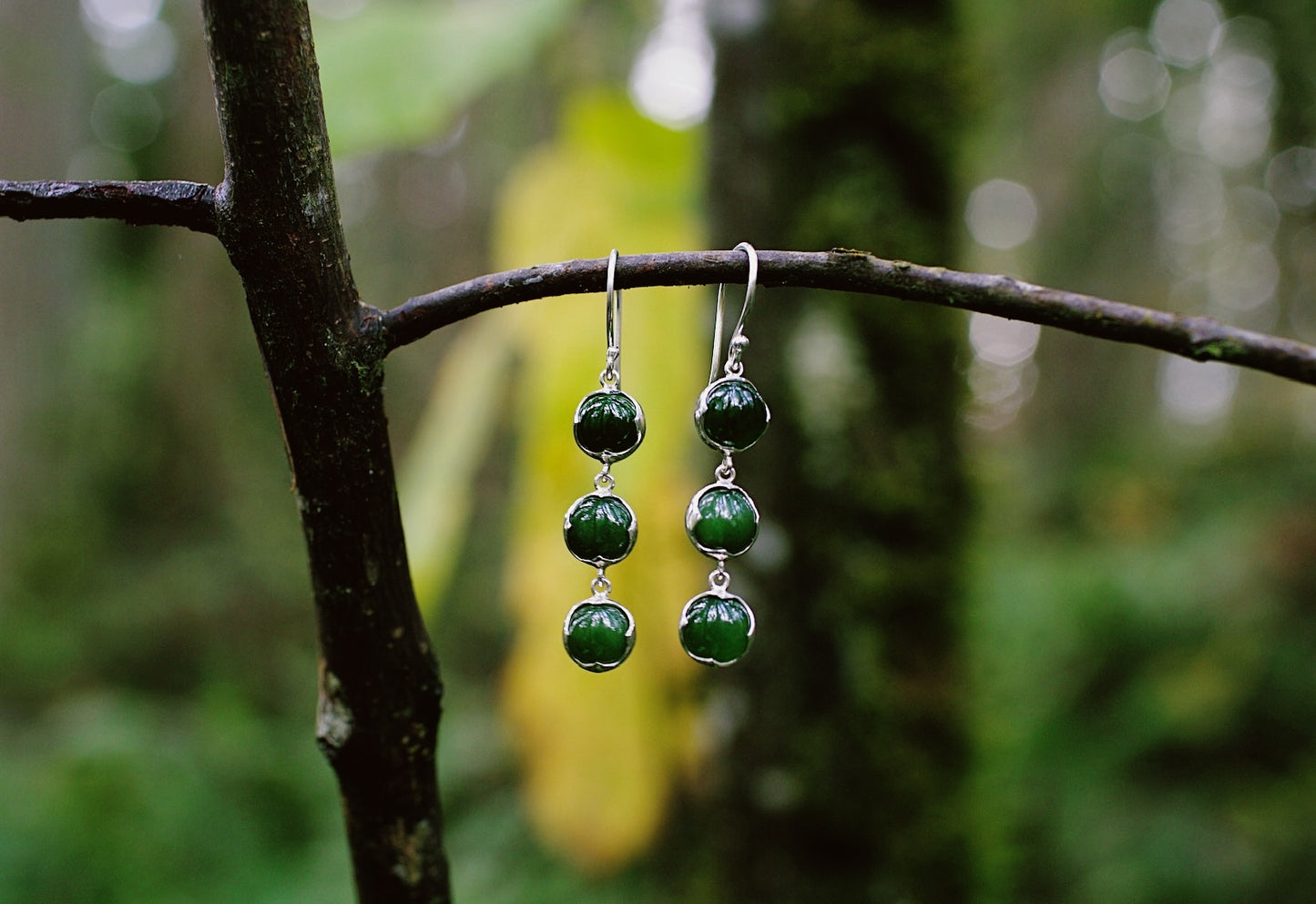 Jade Triple Essentials Earrings