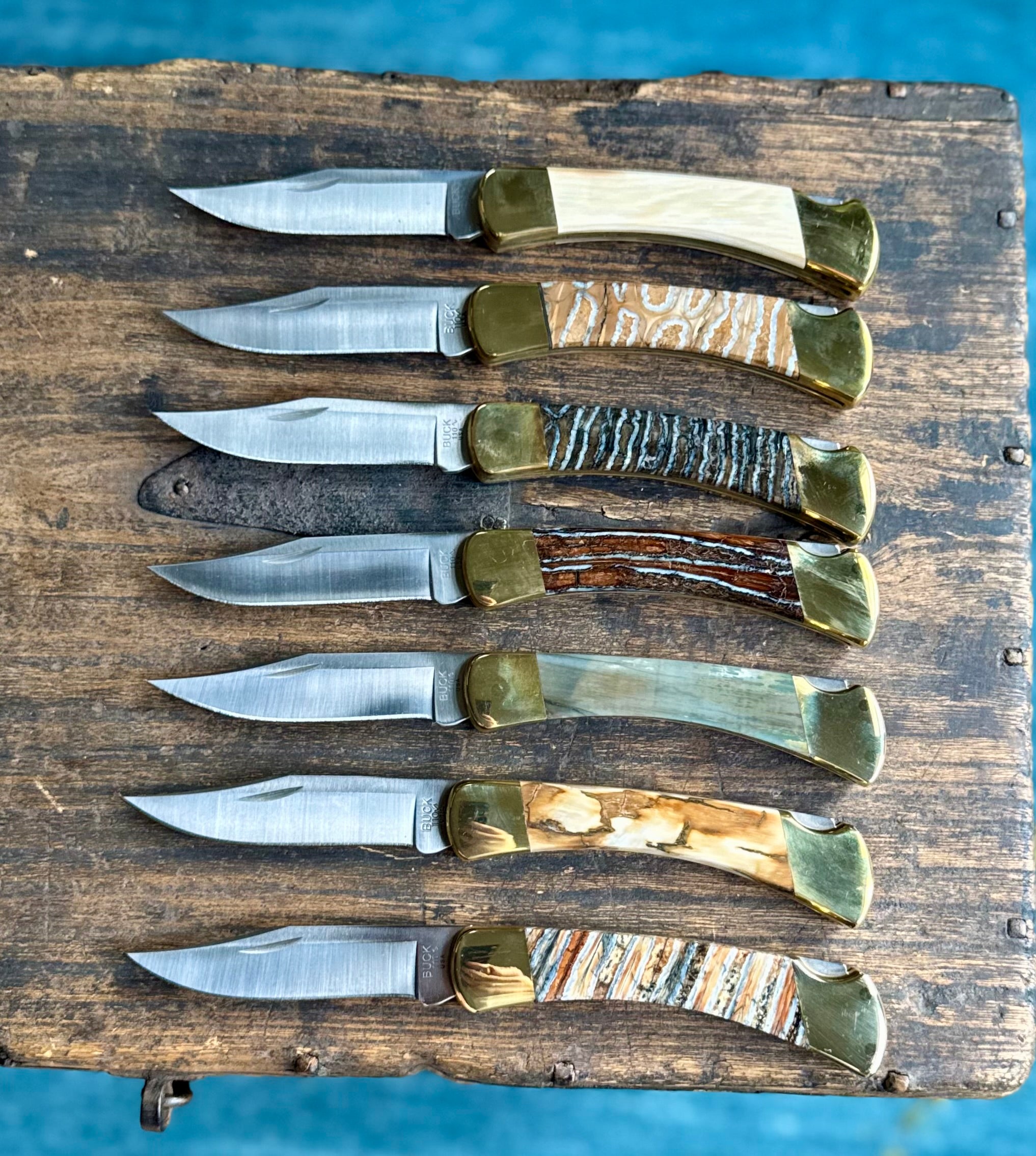 Prehistoric Mammoth Buck 110 Knife – Ivory Jacks
