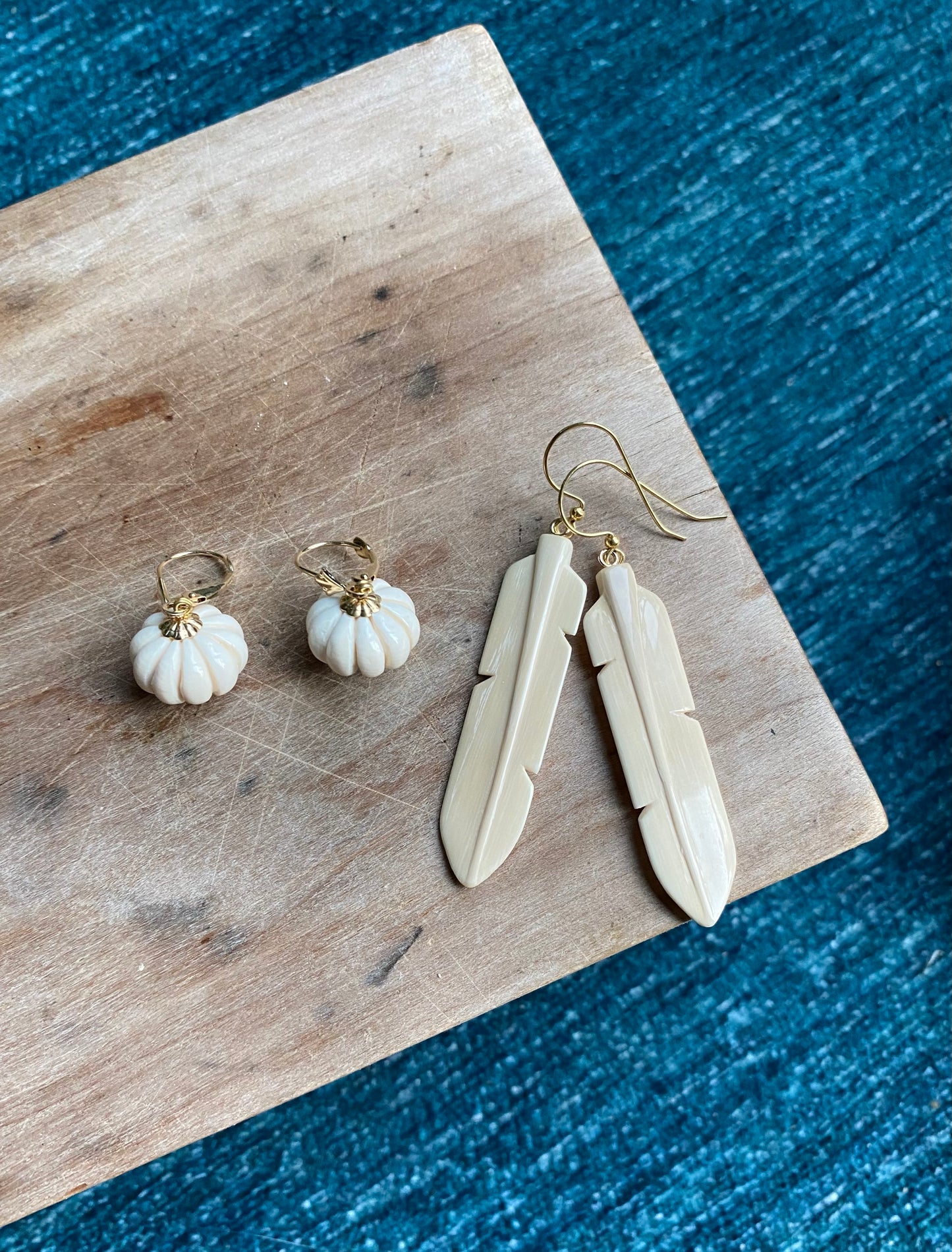 Mammoth Pumpkin + 14kt Earrings