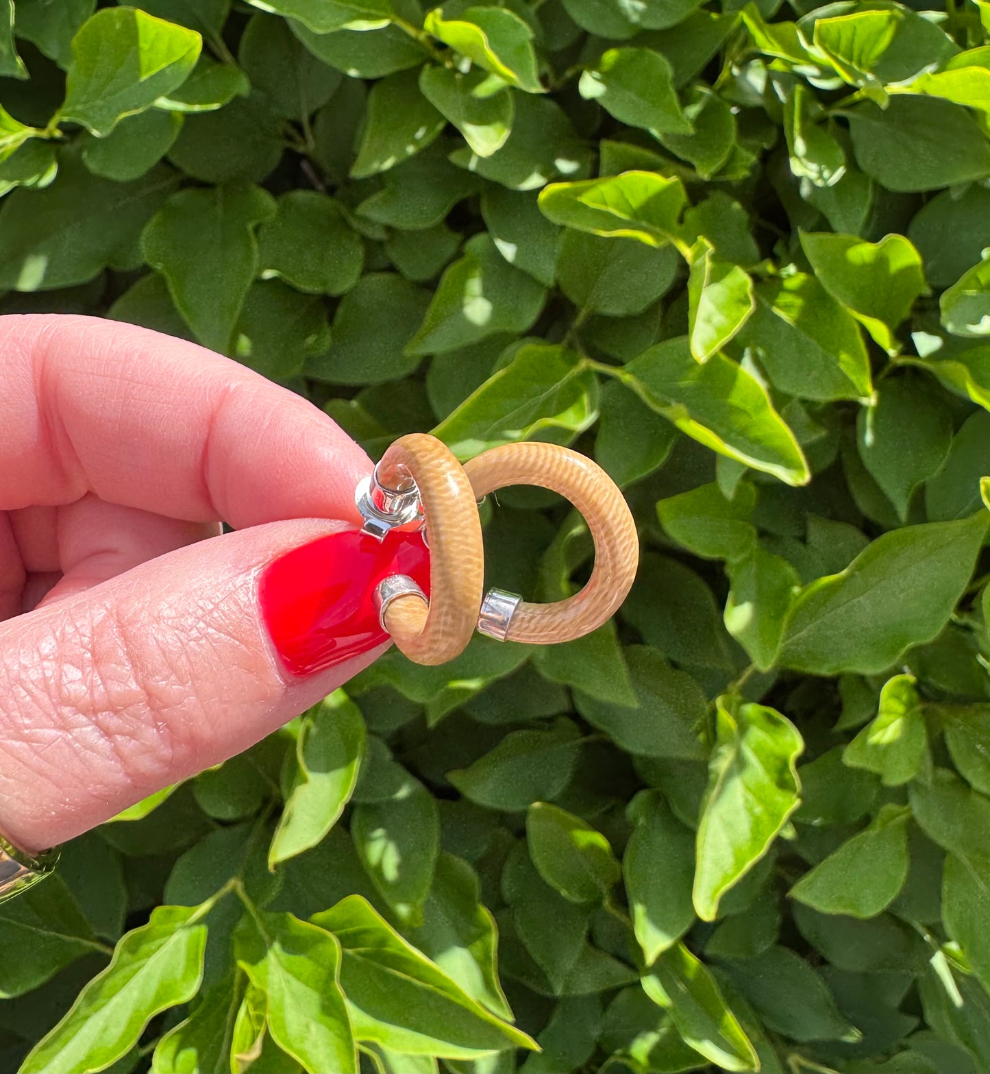 Silver Mammoth Hoops