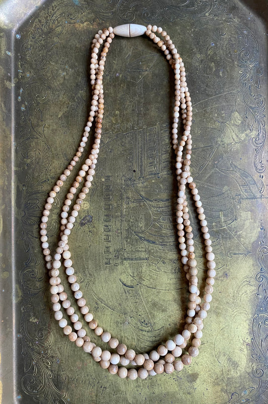 Triple Strand Mammoth Ivory Necklace